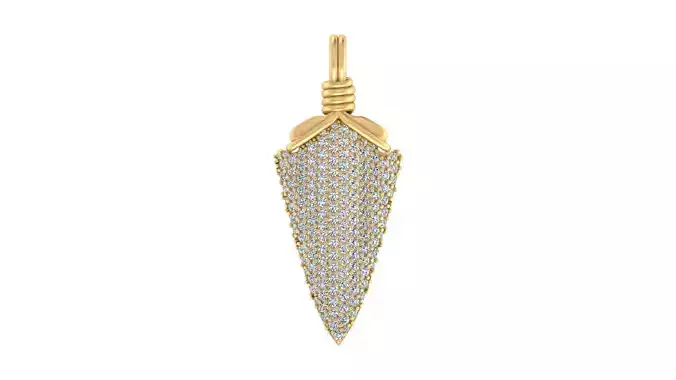 Luxury Iced-Out Arrowhead Pendant 3D print model
