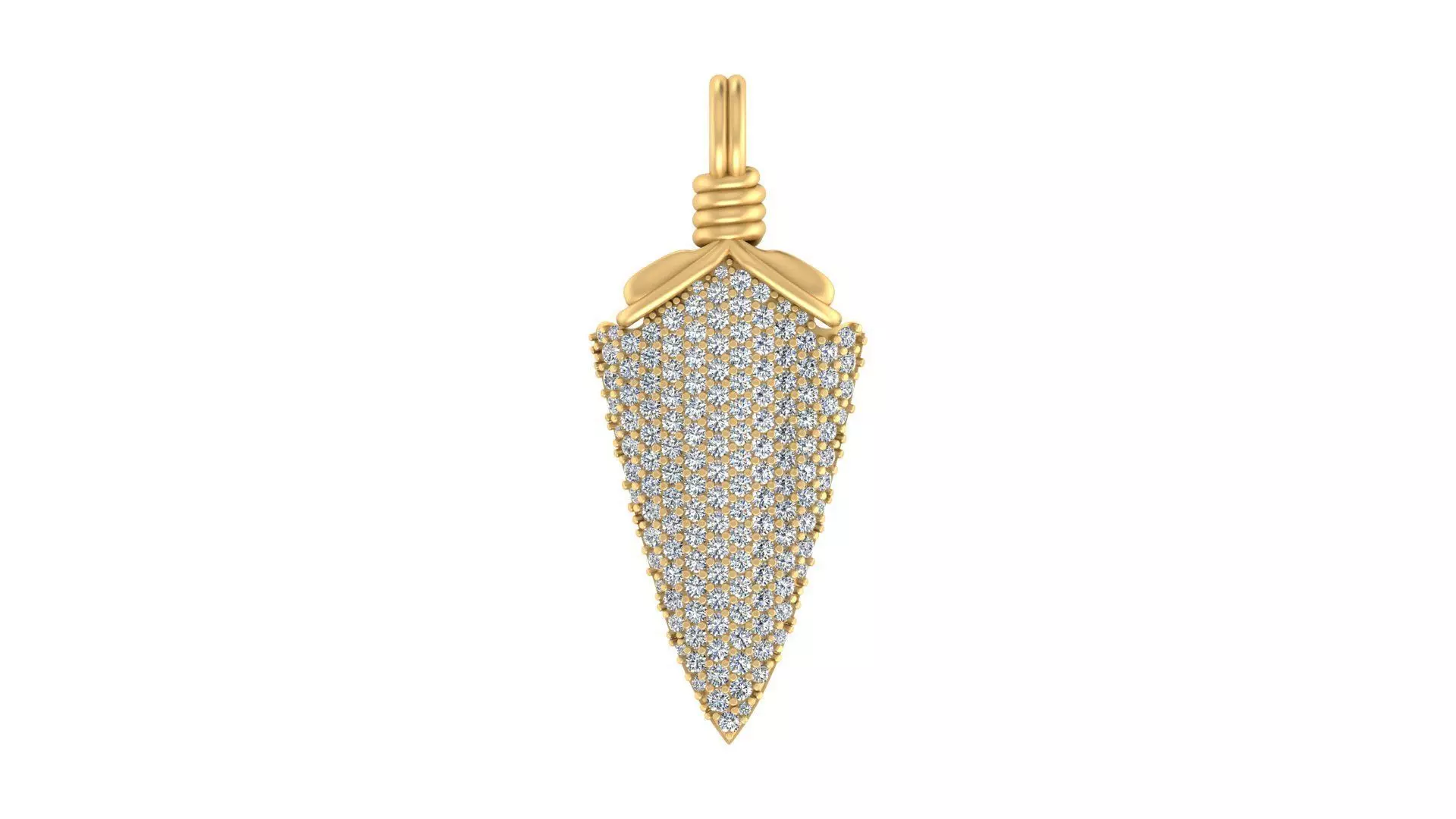 Luxury Iced-Out Arrowhead Pendant 3D print model