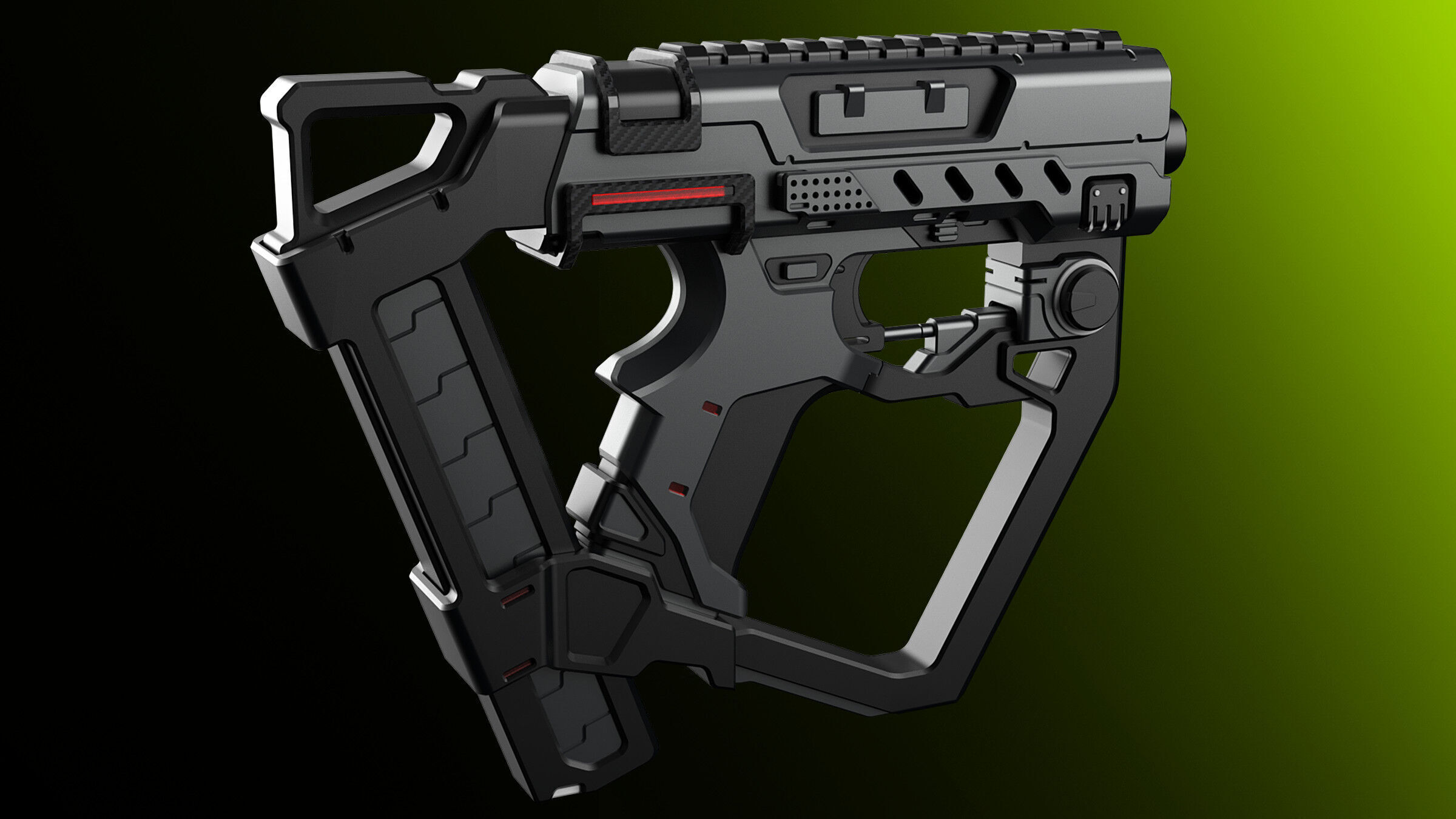 Sci-Fi Guns Set Alpha 3D model_5