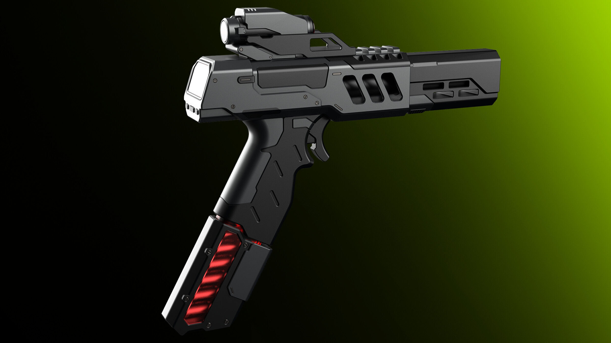 Sci-Fi Guns Set Alpha 3D model_6