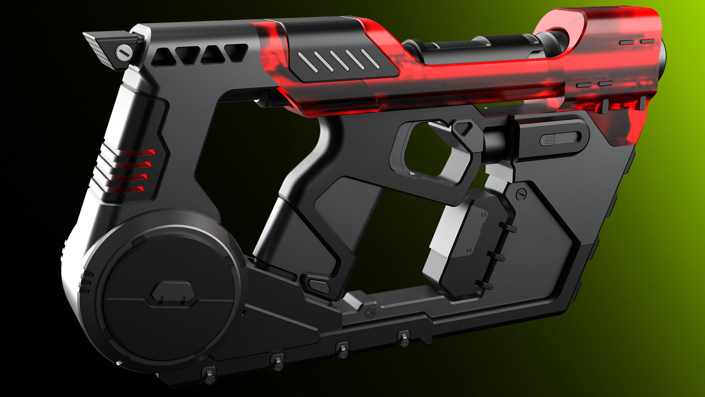 Sci-Fi Guns Set Alpha 3D model_4