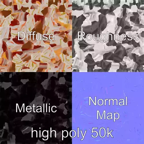 Stylized Meringue Cake Glowing Model Pack