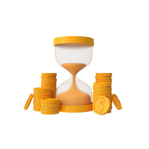 Time is Money Low-poly 3D model