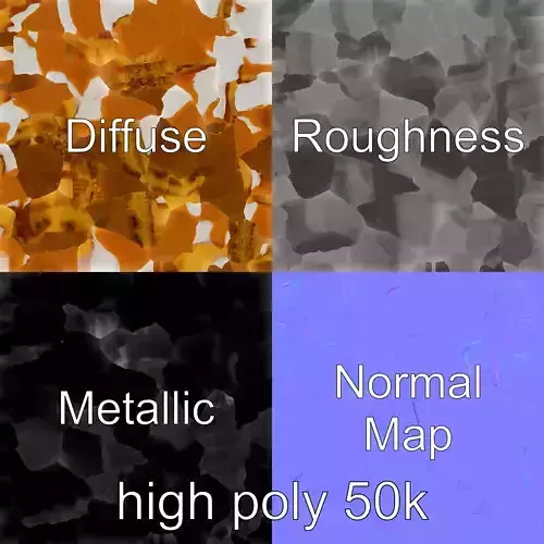 Meringue Caramel Cake Decadent Dessert model pack Low-poly 3D model