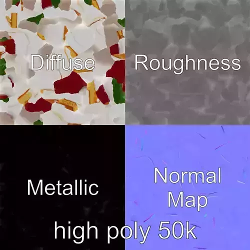 Gourmet Meringue Cake Layered Design model pack