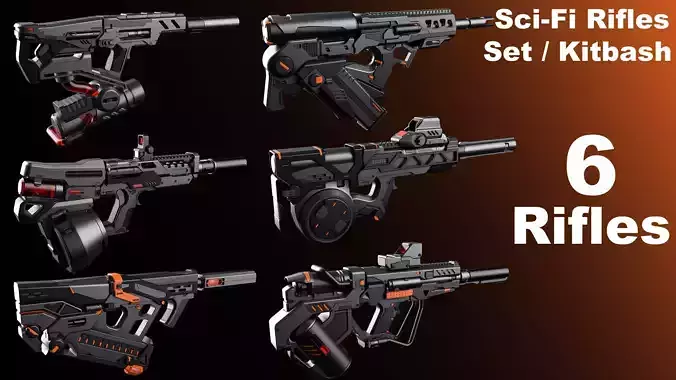 Sci-Fi Rifles Set Alpha
