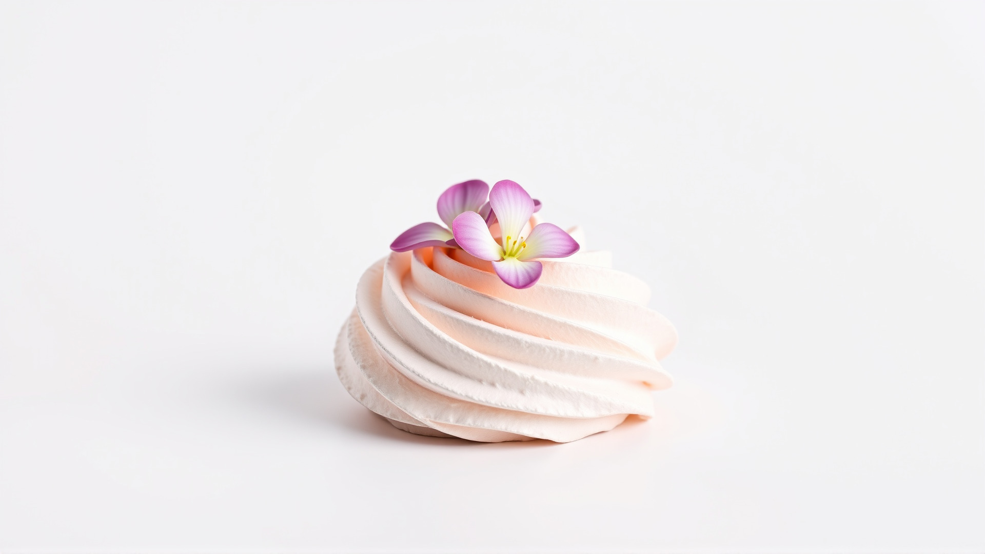 Meringue Cake with Flower Garnish model pack Low-poly 3D model_4