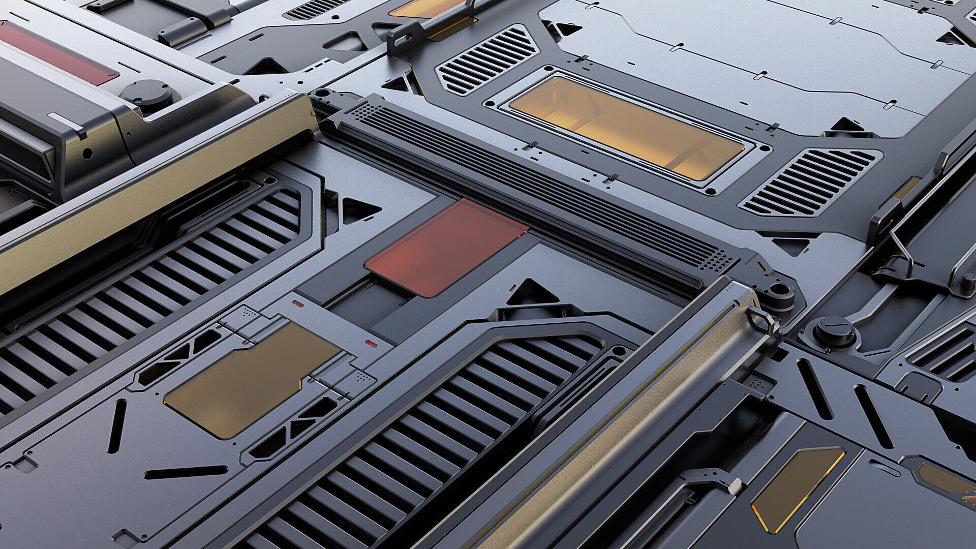 Sci-Fi Panels Pack vol 6 Alpha 3D model_4