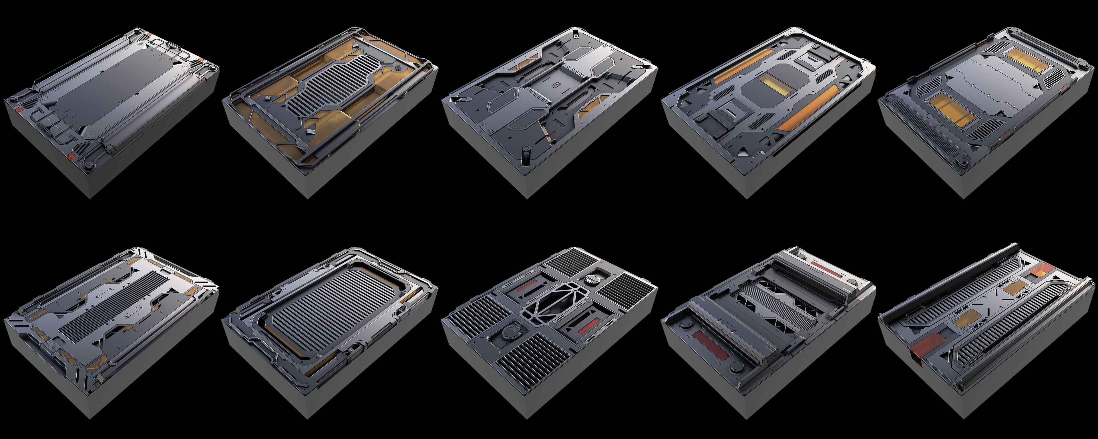 Sci-Fi Panels Pack vol 6 Alpha 3D model_6