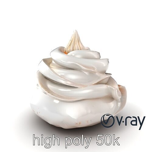 Stylized Meringue Cake Fantasy model pack Low-poly 3D model 5