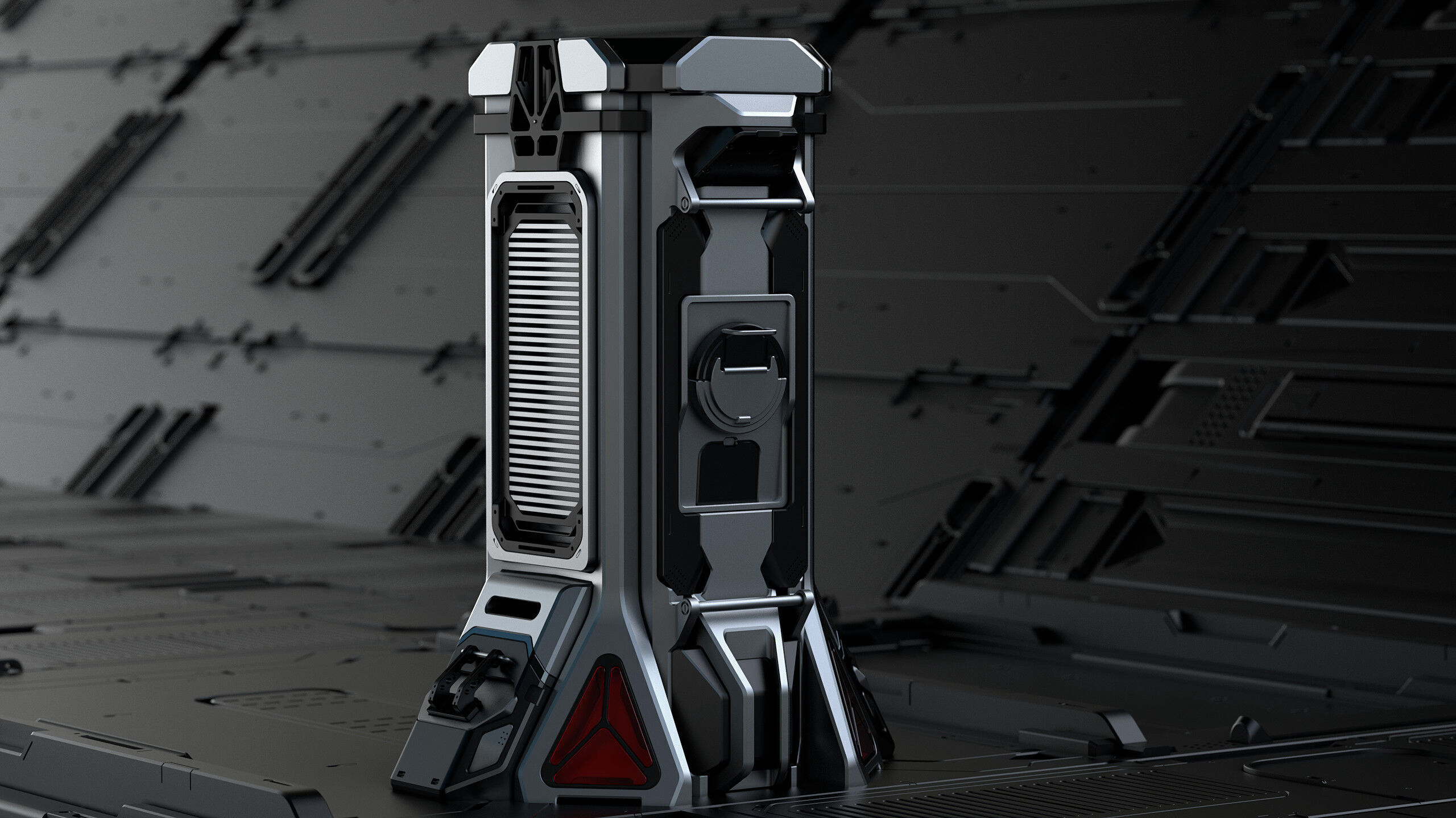 Sci-fi columns 3D model_6