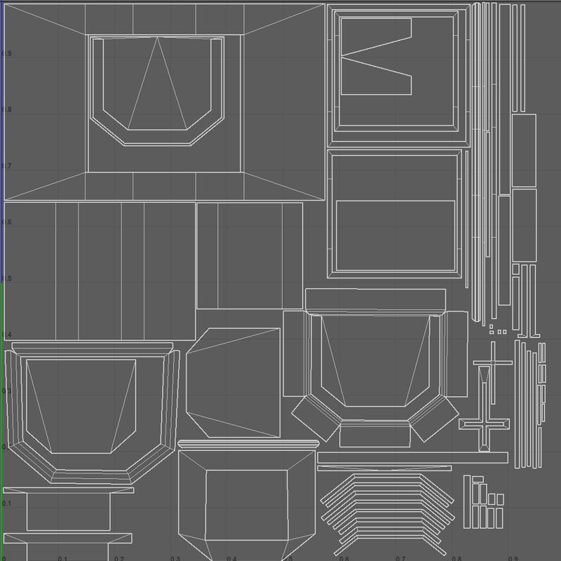 Church podium Low-poly 3D model_6