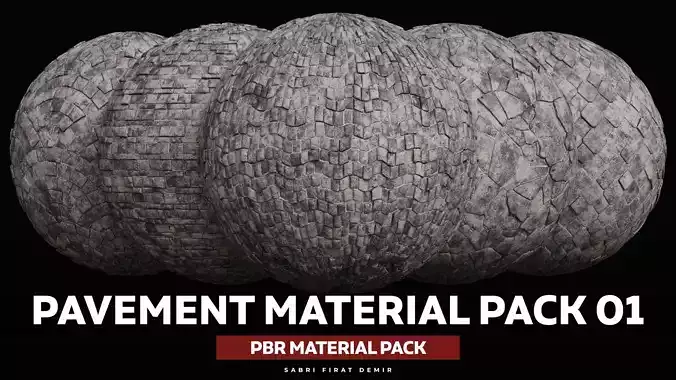 Pavement Material Pack 01 - High-Quality PBR