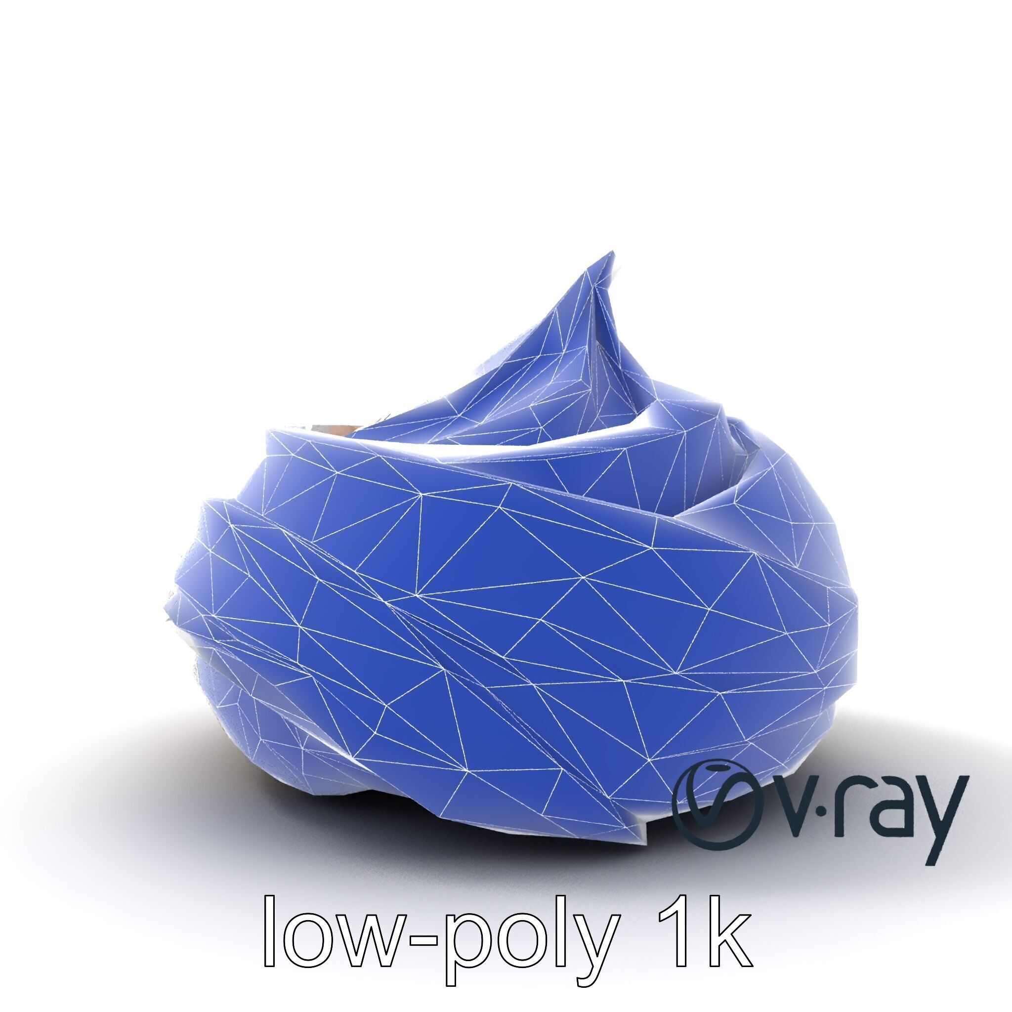 Glossy Meringue Cake Sculpture model pack Low-poly 3D model_18