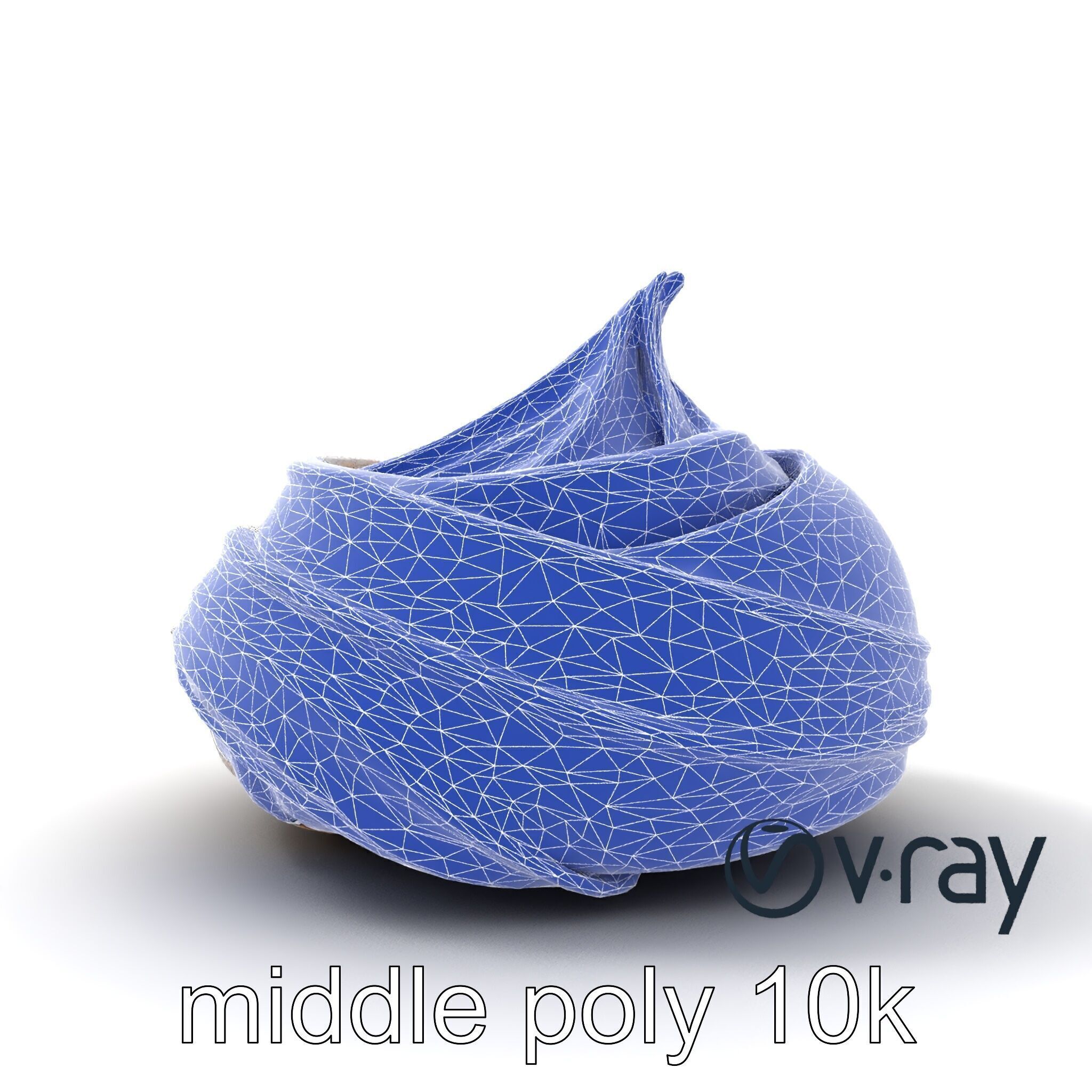 Glossy Meringue Cake Sculpture model pack Low-poly 3D model_28