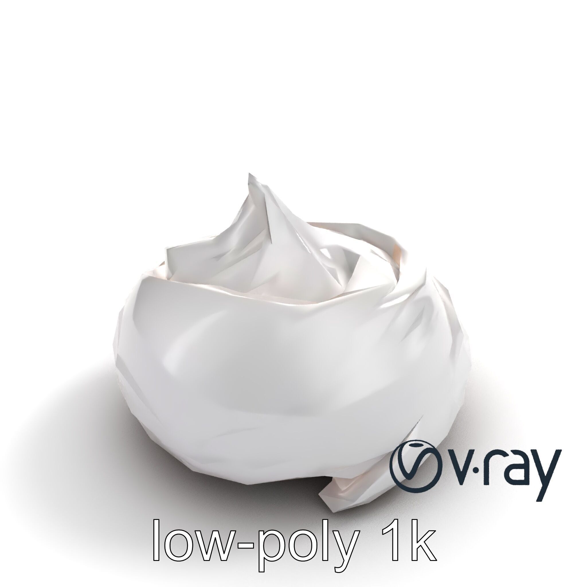 Glossy Meringue Cake Sculpture model pack Low-poly 3D model_10