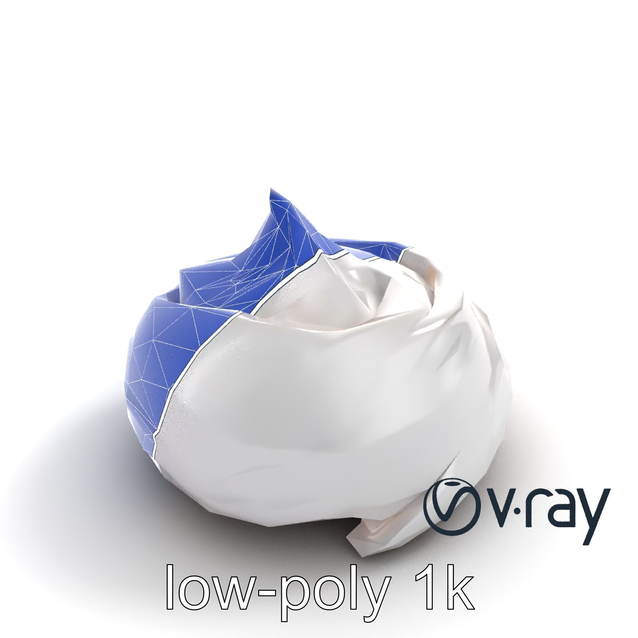 Glossy Meringue Cake Sculpture model pack Low-poly 3D model_26