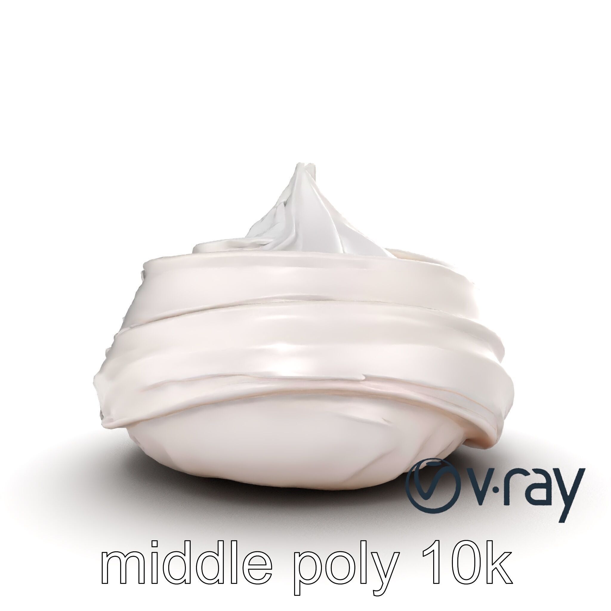 Glossy Meringue Cake Sculpture model pack Low-poly 3D model_17
