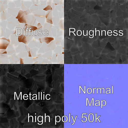 Glossy Meringue Cake Sculpture model pack Low-poly 3D model