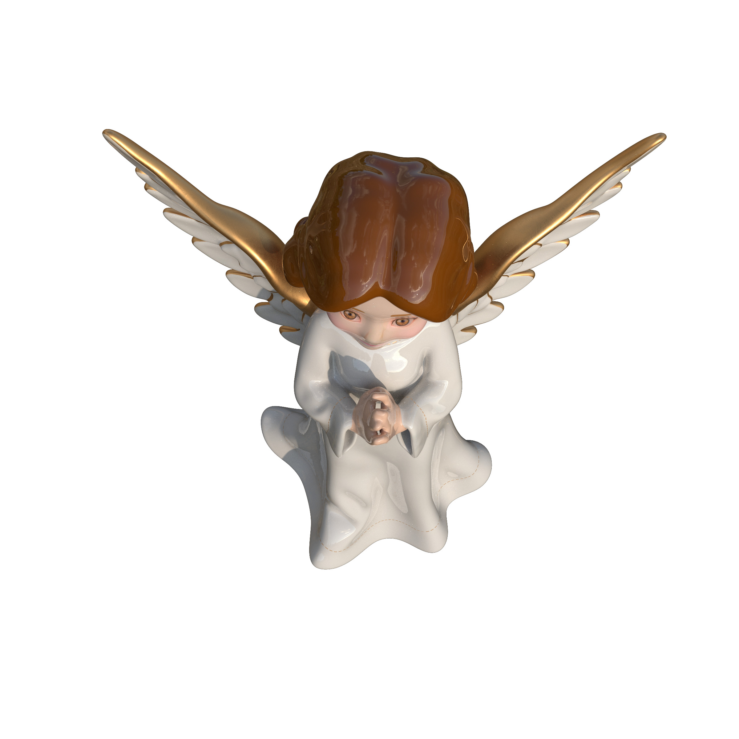 Christmas Angel Figurine 3D print model_6