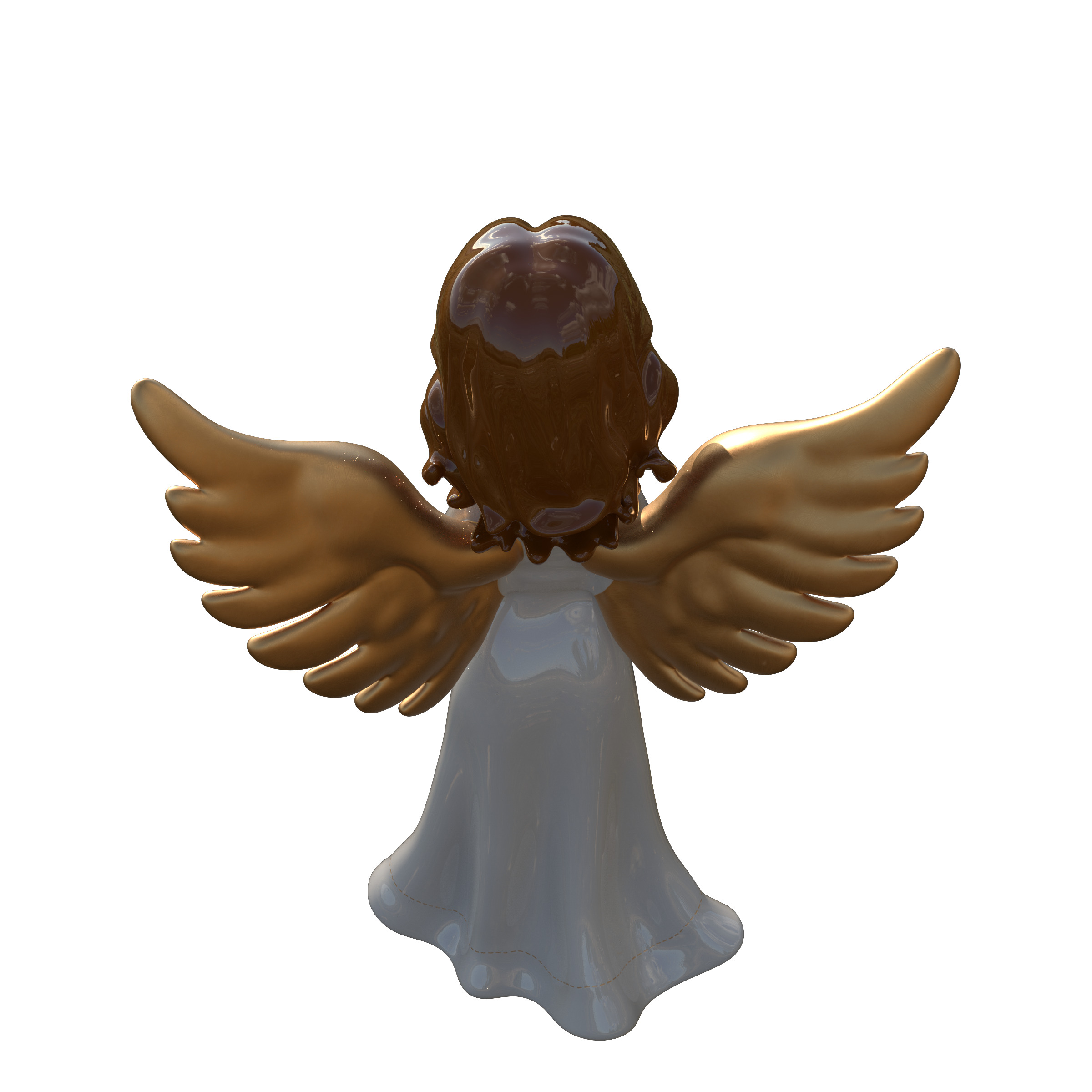 Christmas Angel Figurine 3D print model_2