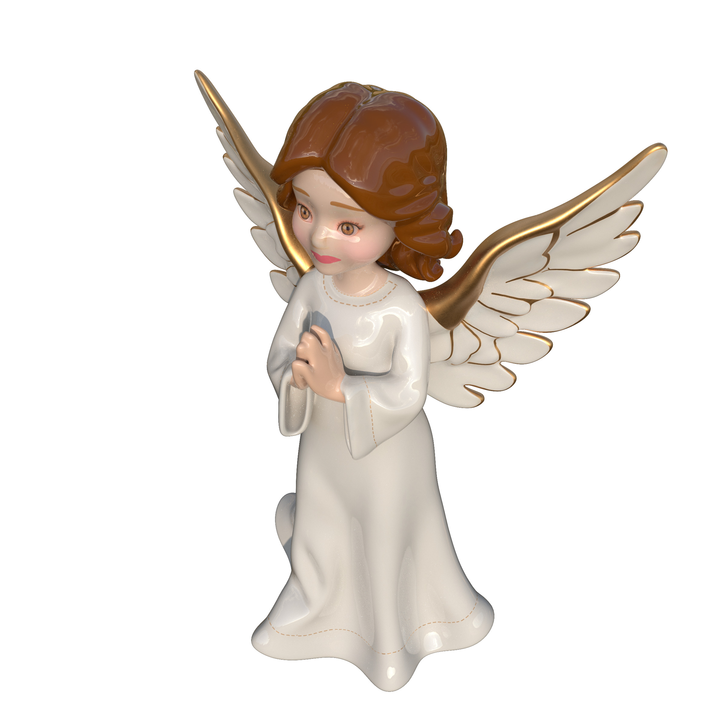 Christmas Angel Figurine 3D print model_3