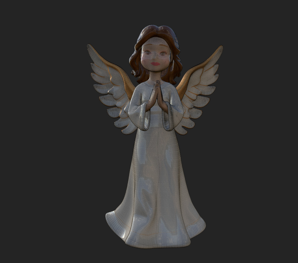 Christmas Angel Figurine 3D print model_30