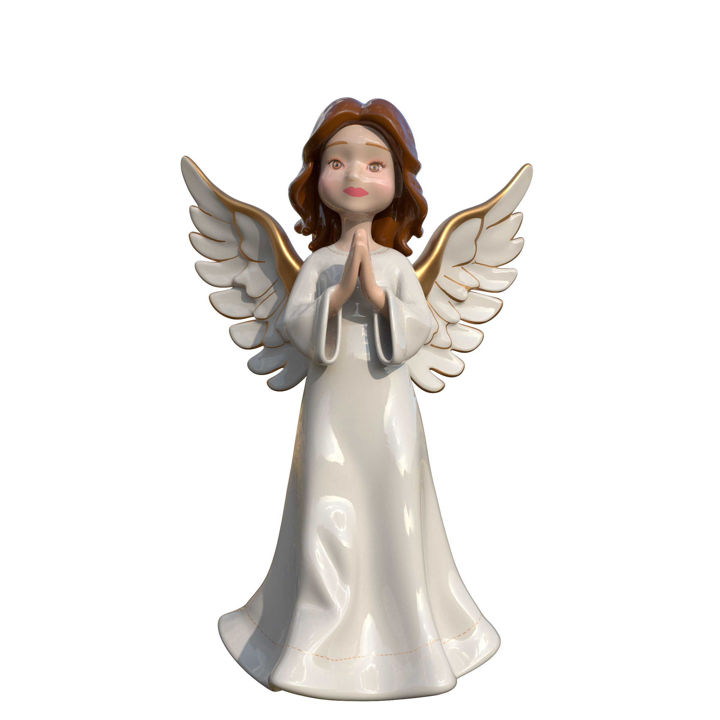 Christmas Angel Figurine 3D print model_4