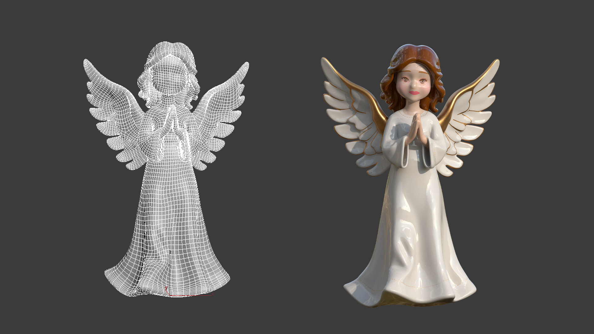 Christmas Angel Figurine 3D print model_24