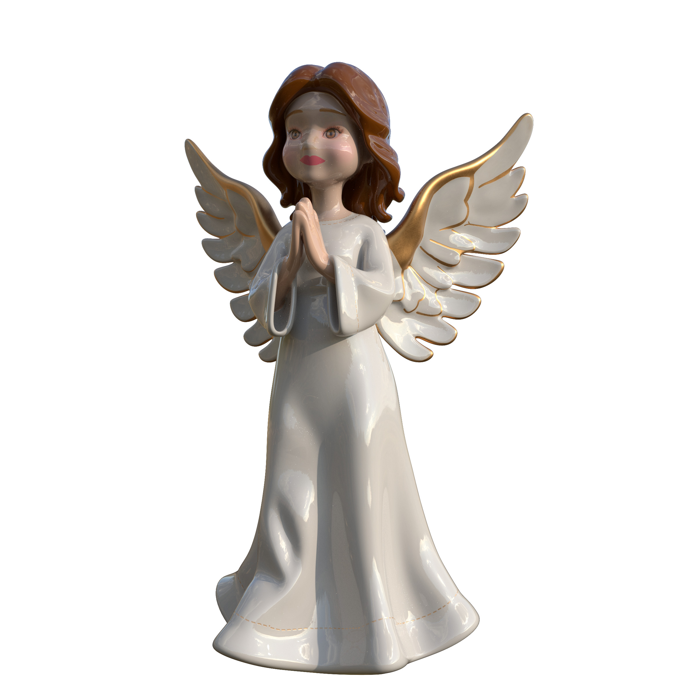 Christmas Angel Figurine 3D print model_7