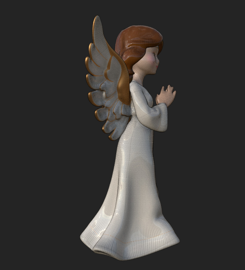 Christmas Angel Figurine 3D print model_28