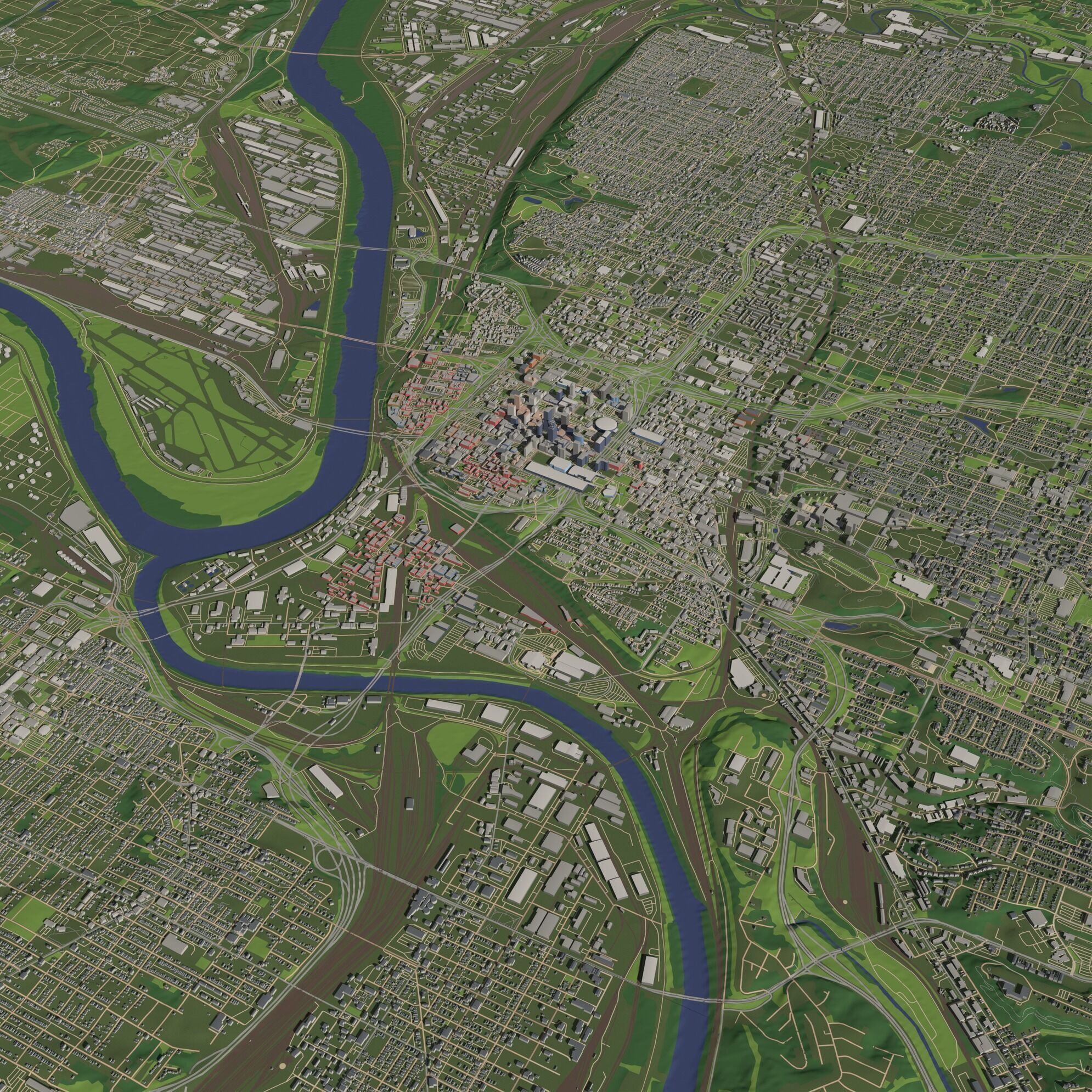 Kansas City USA - city and urban 3D model_4