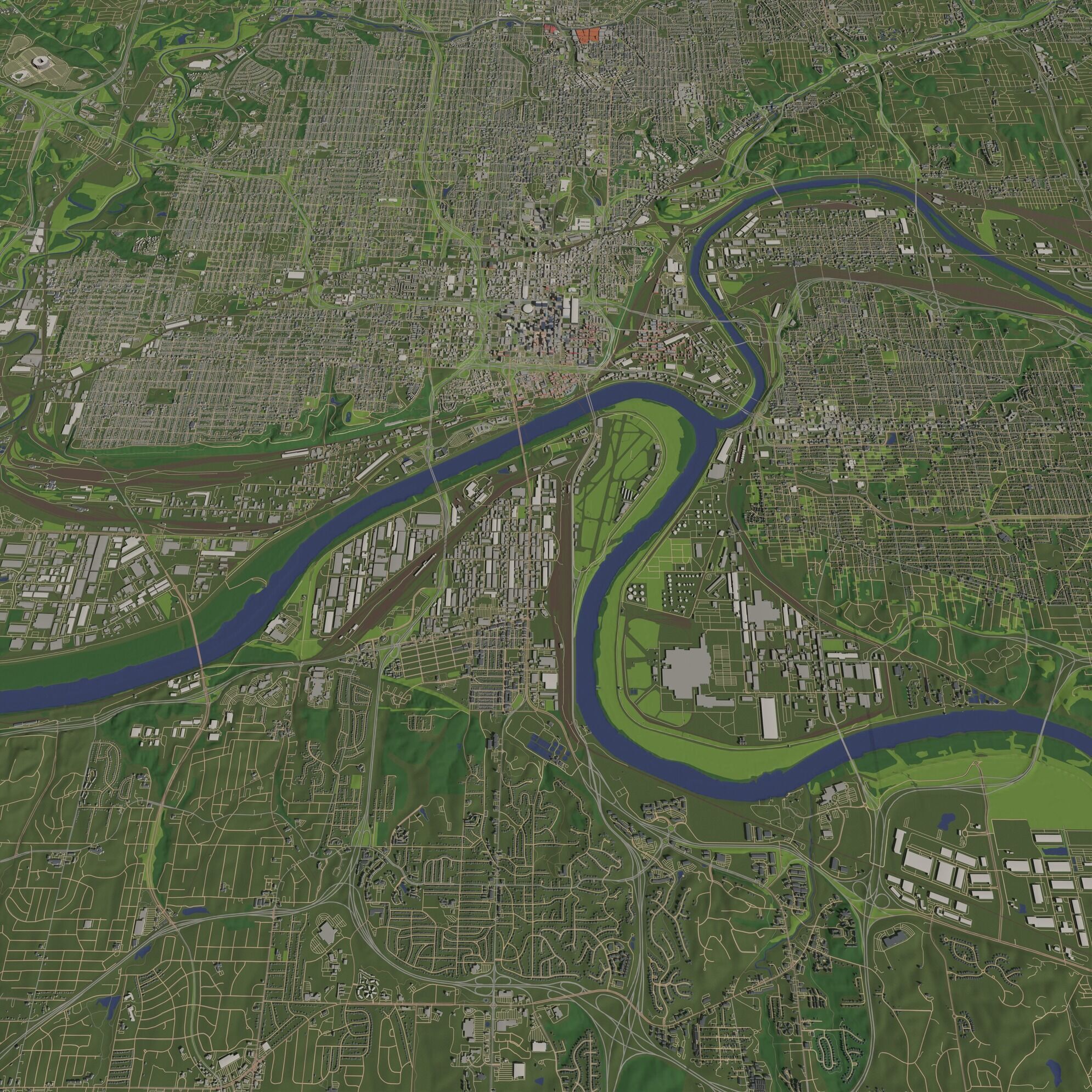 Kansas City USA - city and urban 3D model_6