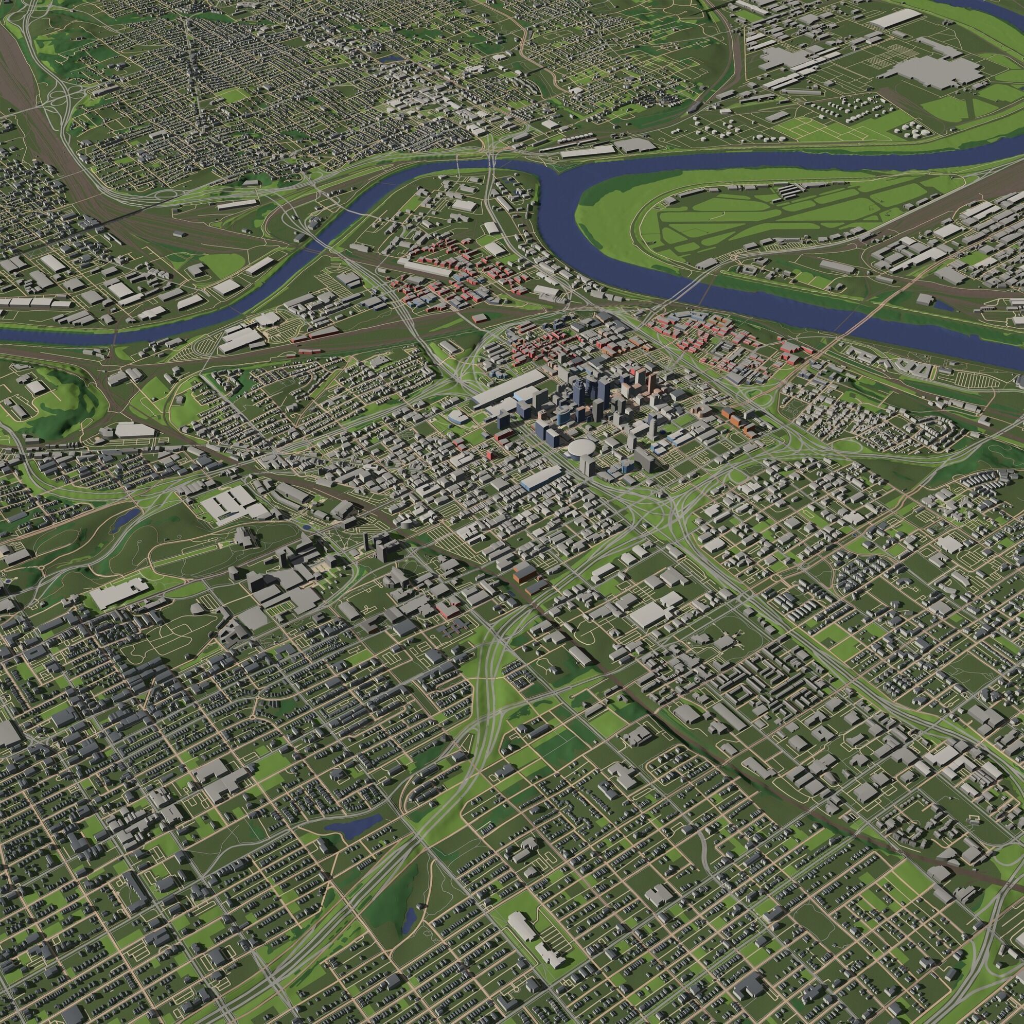 Kansas City USA - city and urban 3D model_7