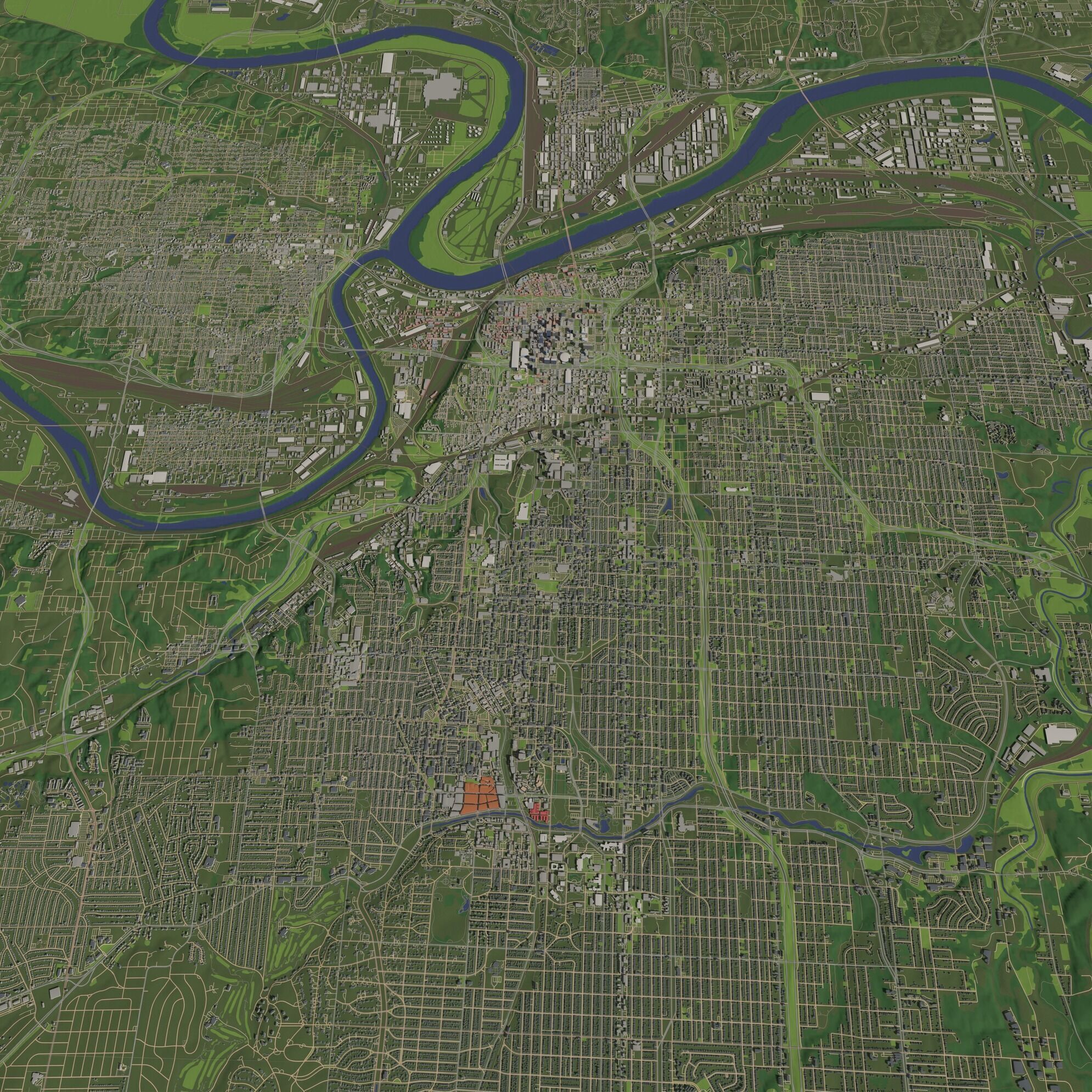 Kansas City USA - city and urban 3D model_5