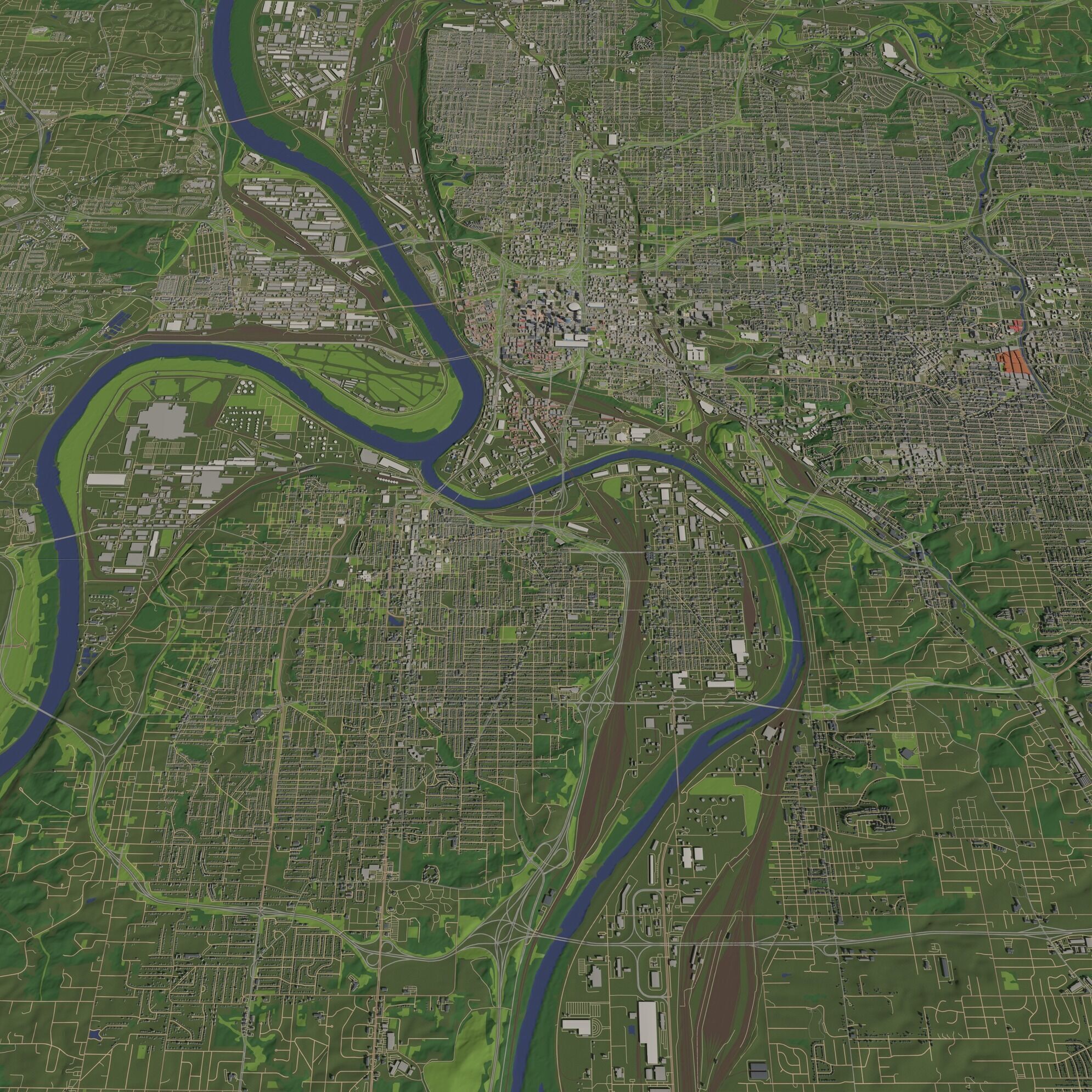 Kansas City USA - city and urban 3D model_8