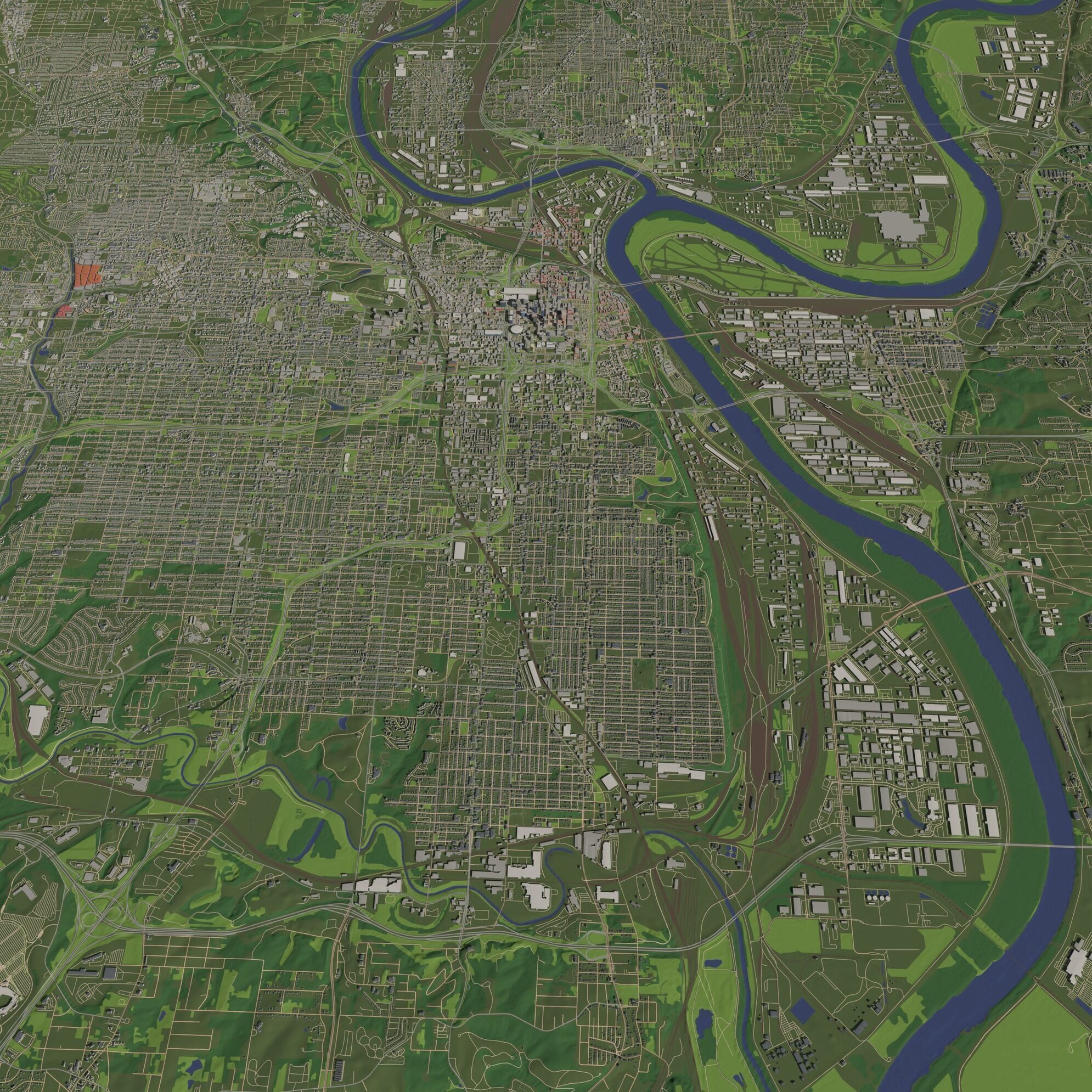 Kansas City USA - city and urban 3D model_2