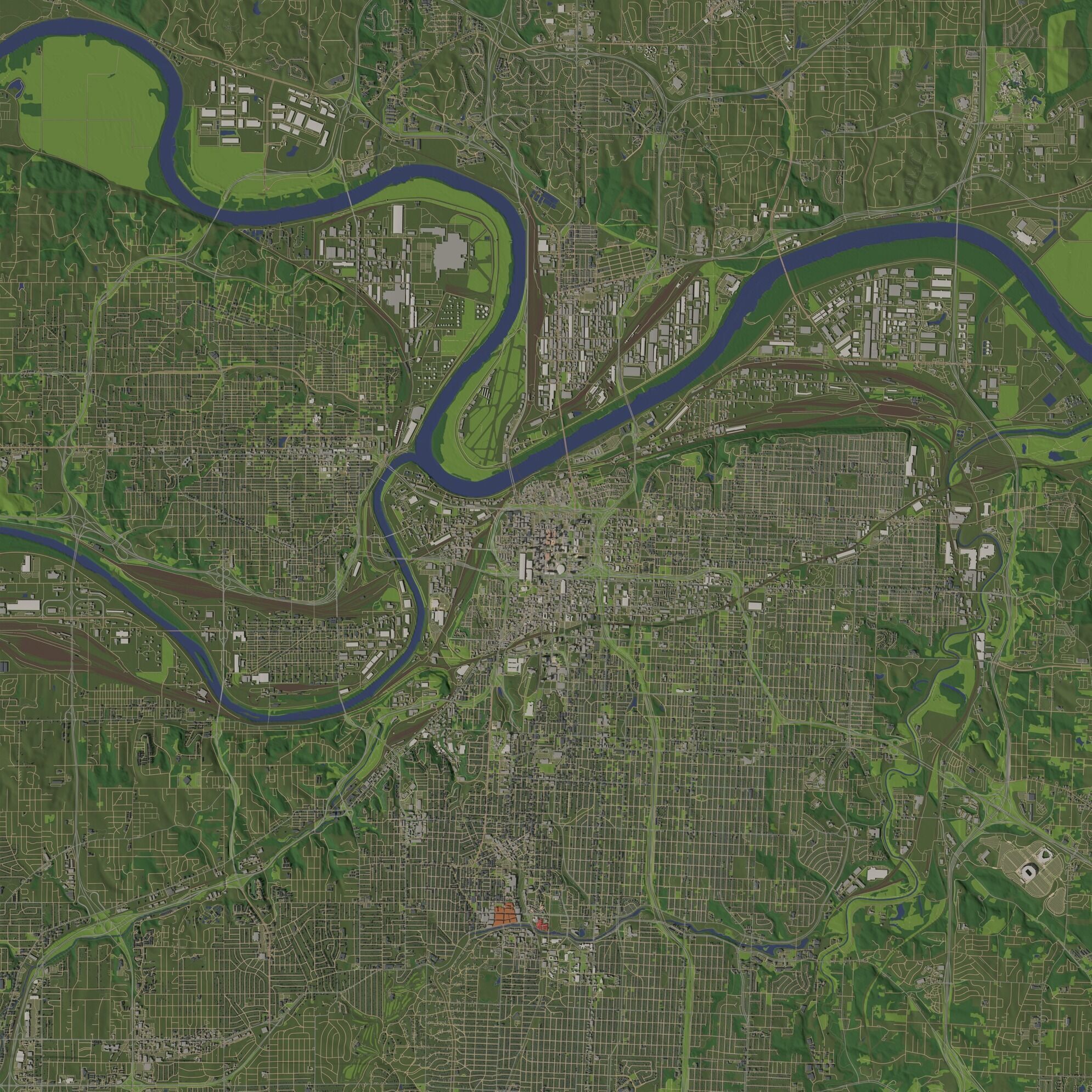 Kansas City USA - city and urban 3D model_1