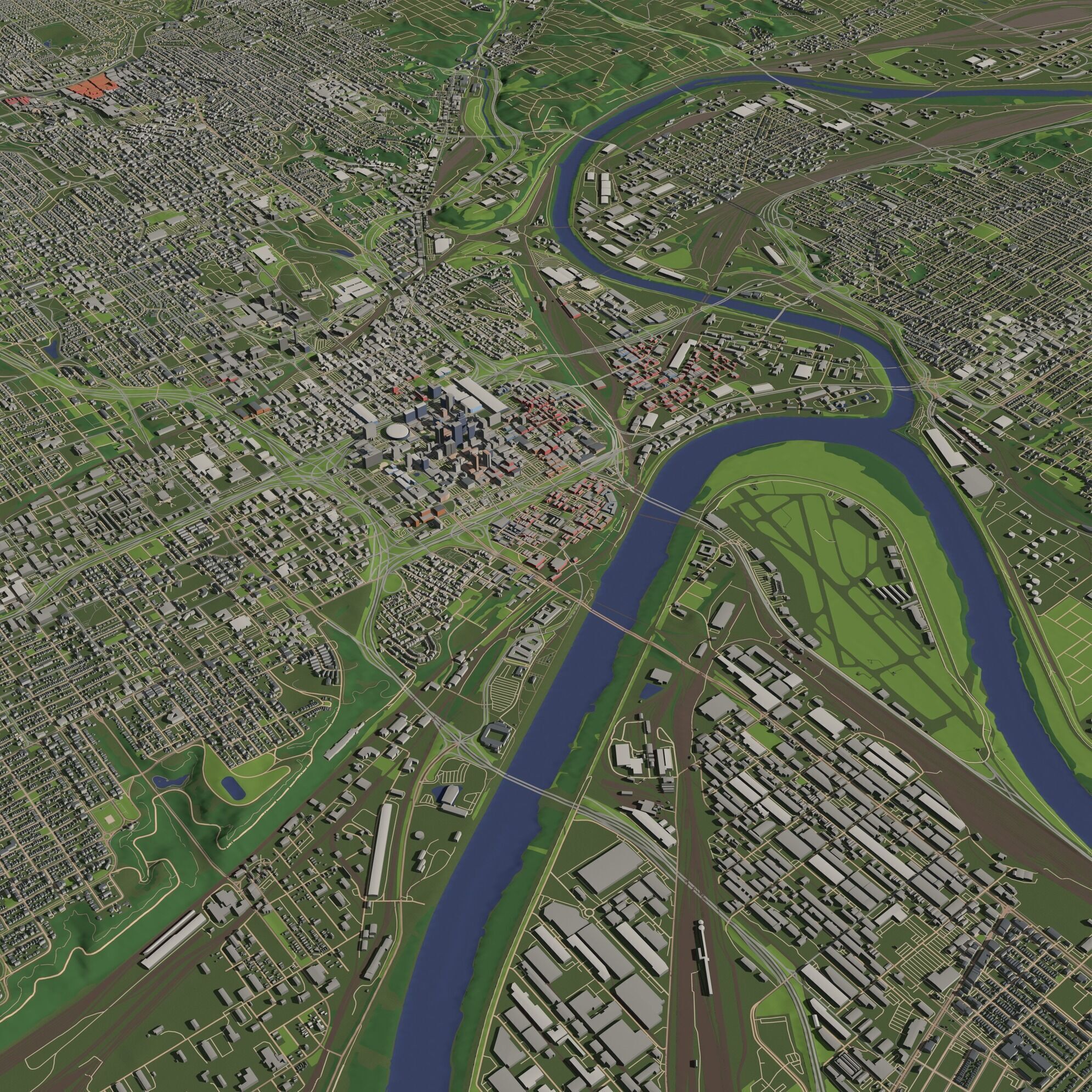 Kansas City USA - city and urban 3D model_3