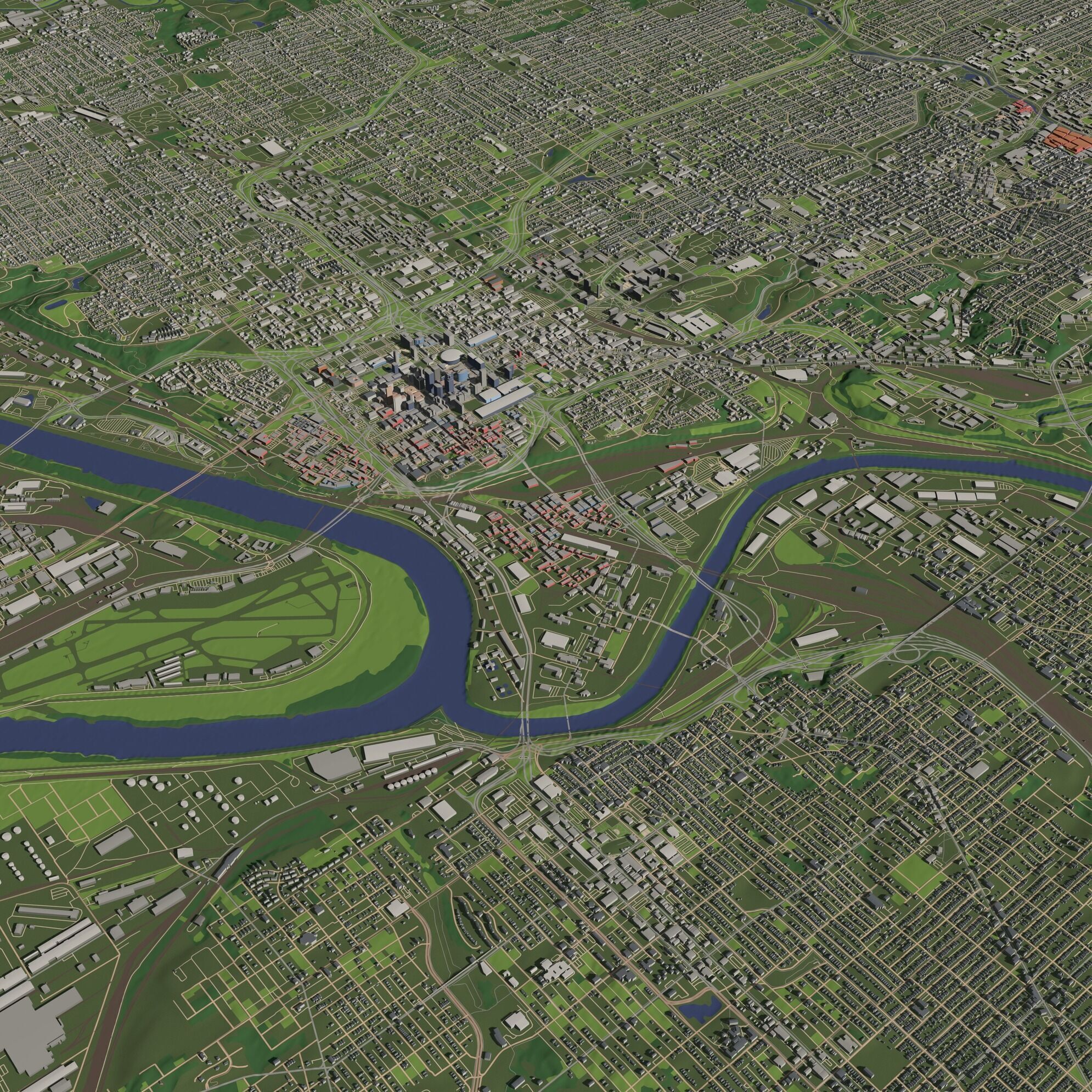 Kansas City USA - city and urban 3D model_9