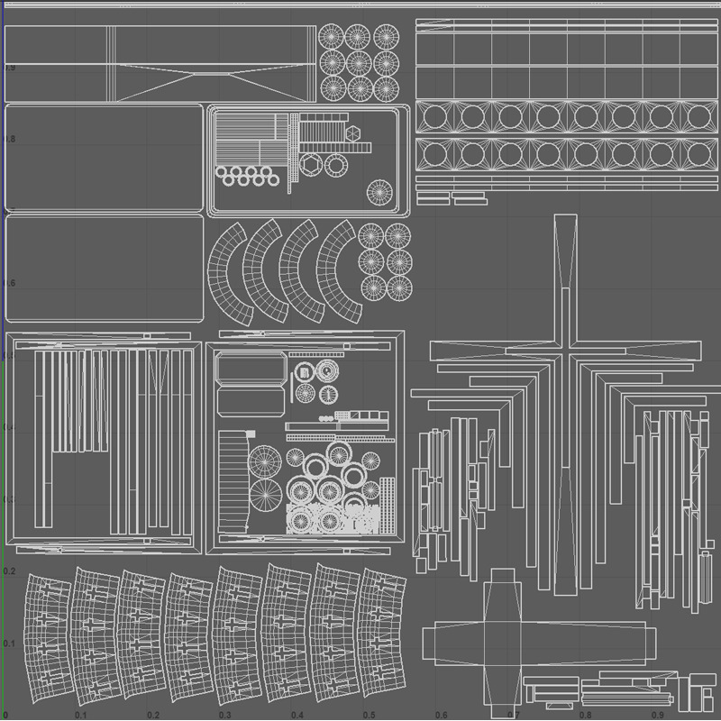 Church stand with crucifix and candles Low-poly 3D model_7