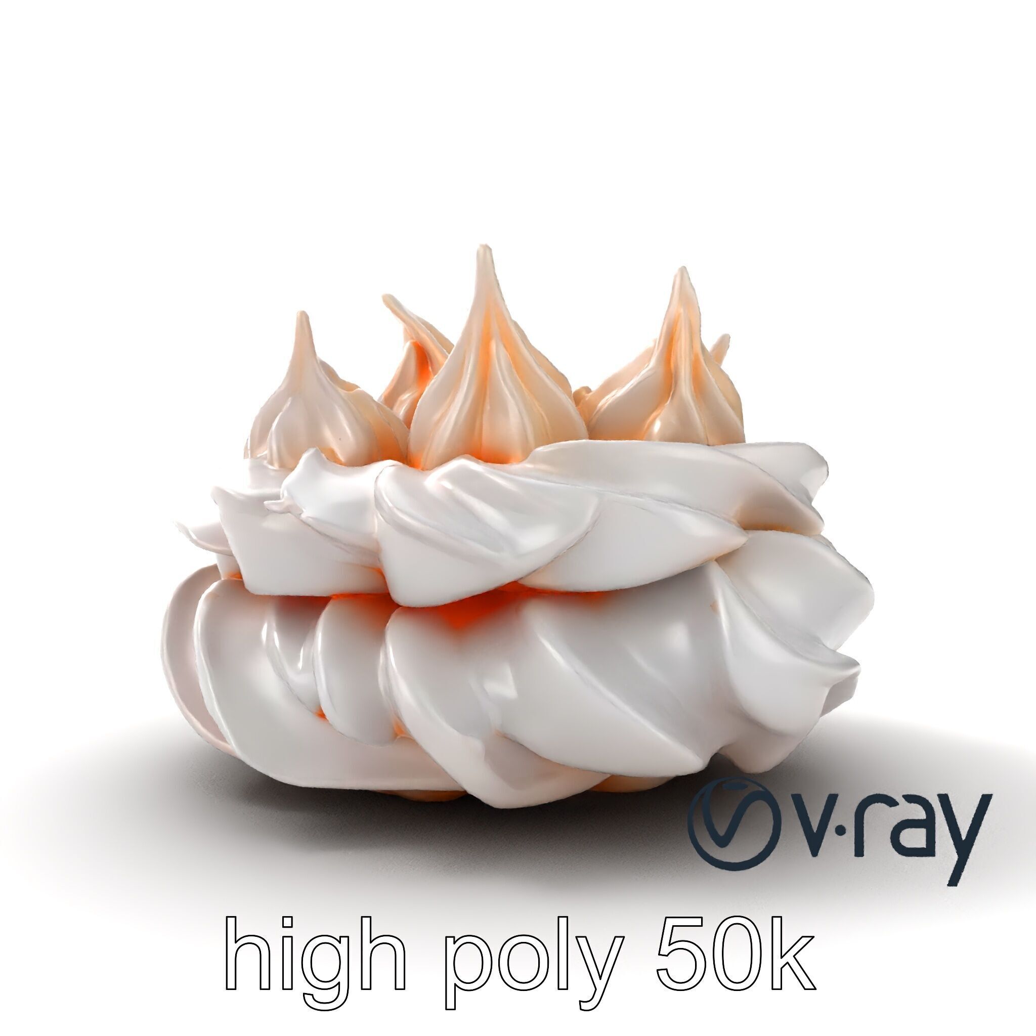 Stylized Meringue Cake Surreal Design model pack Low-poly 3D model_18