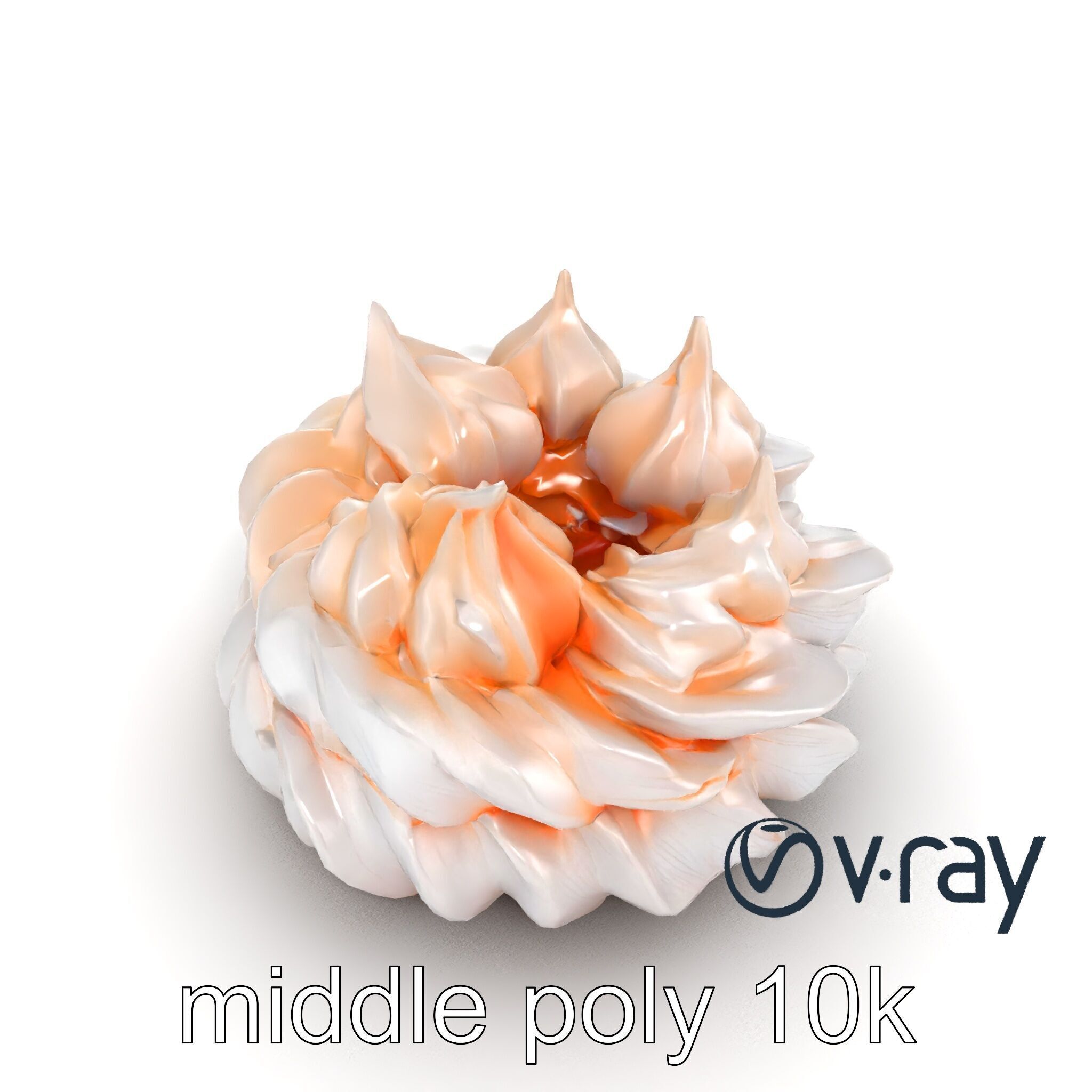 Stylized Meringue Cake Surreal Design model pack Low-poly 3D model_9