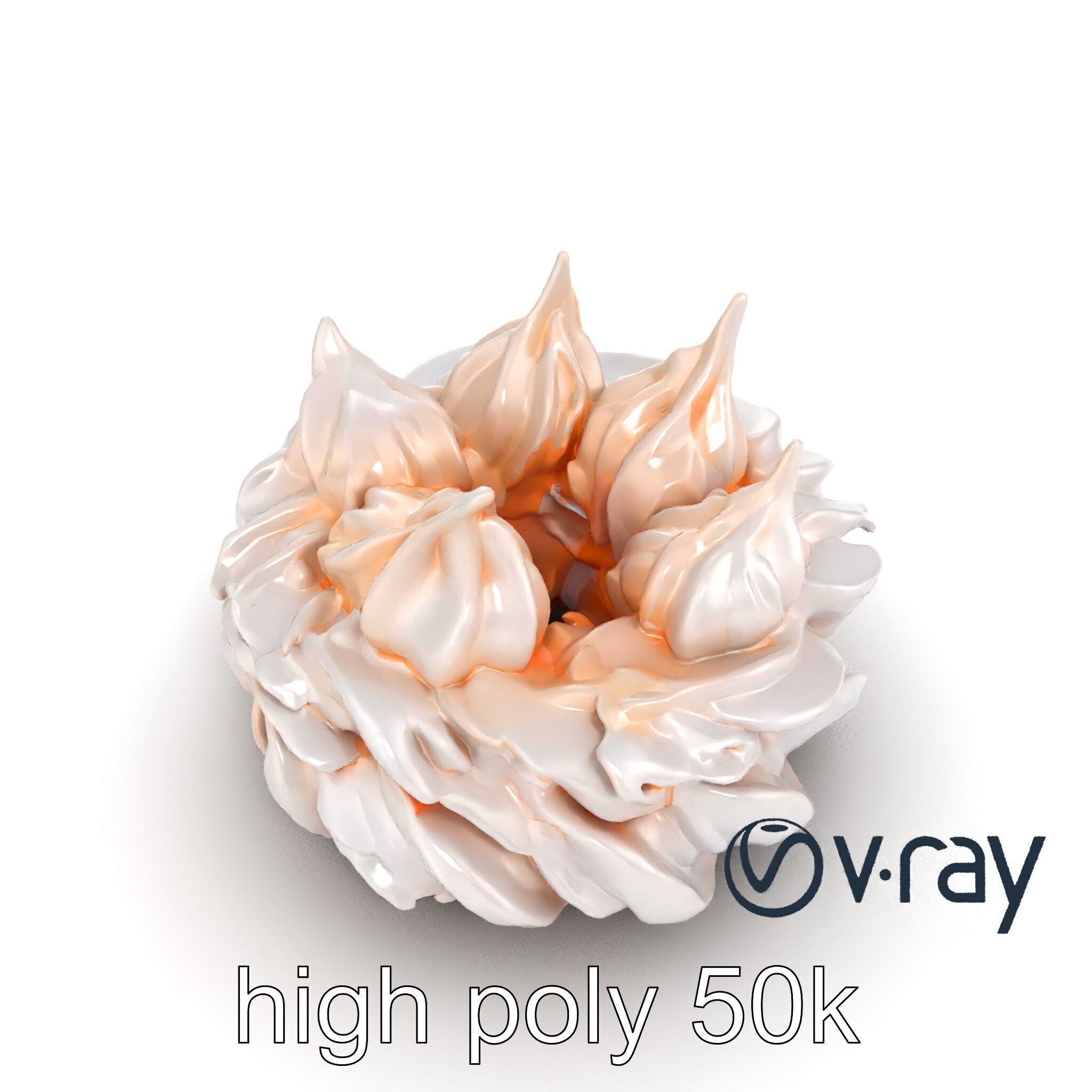 Stylized Meringue Cake Surreal Design model pack Low-poly 3D model_15