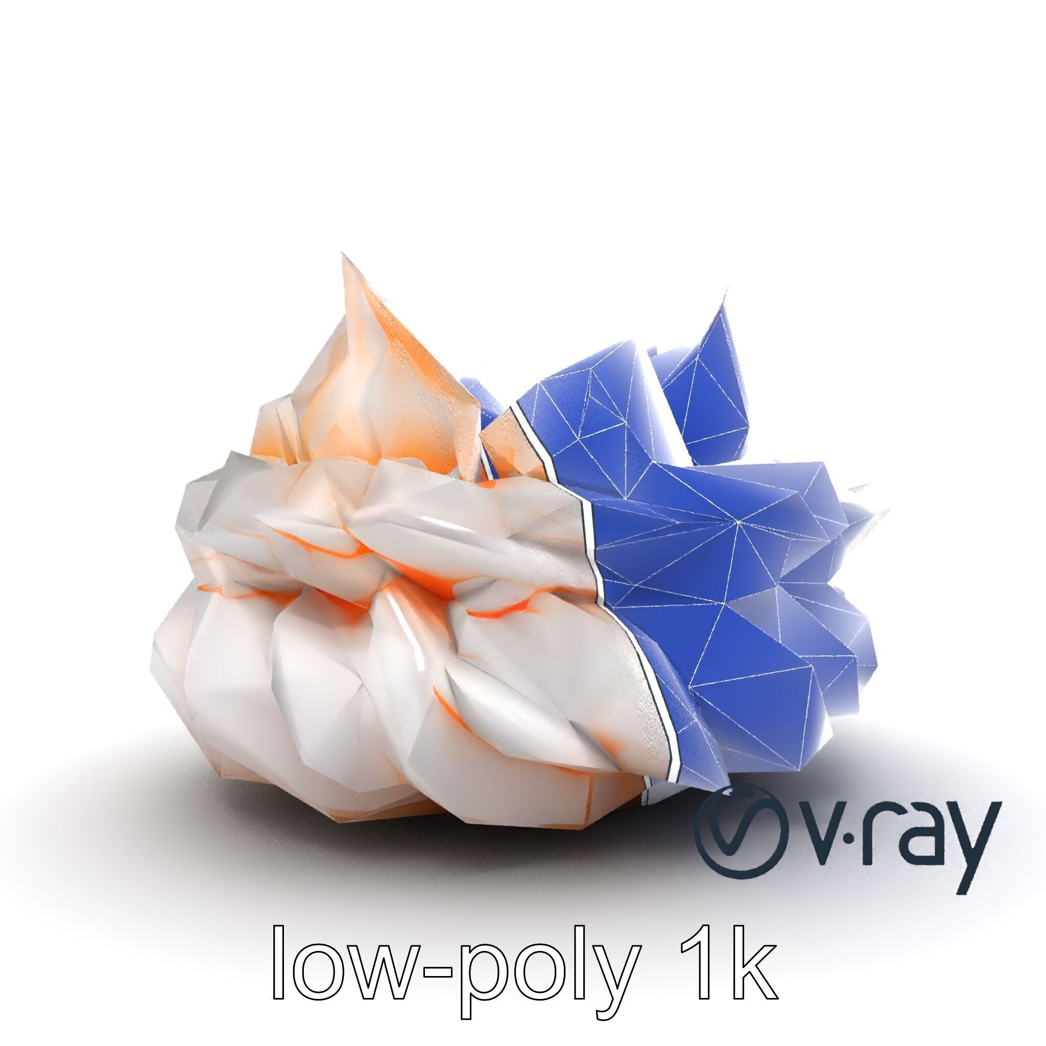 Stylized Meringue Cake Surreal Design model pack Low-poly 3D model_26