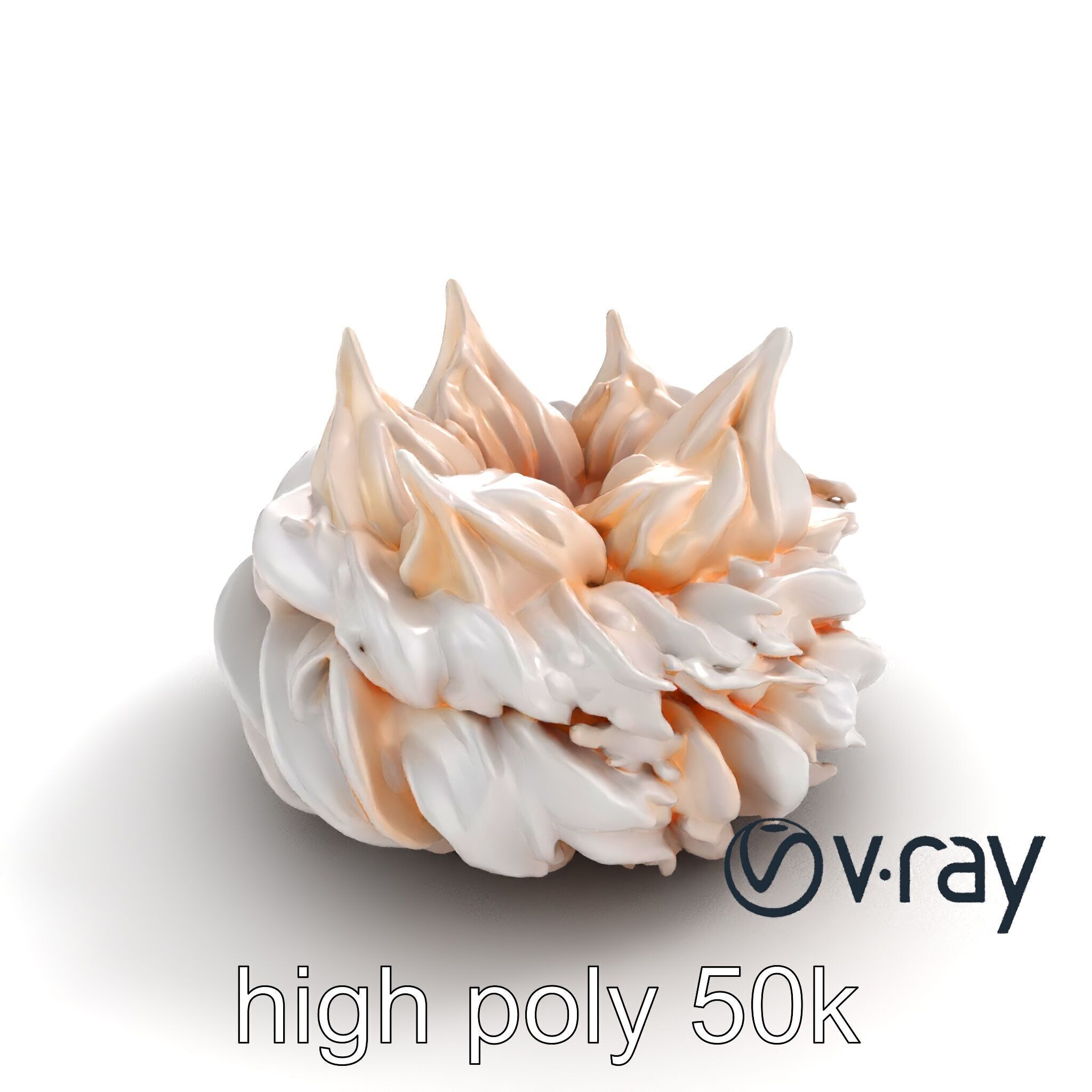 Stylized Meringue Cake Surreal Design model pack Low-poly 3D model_8