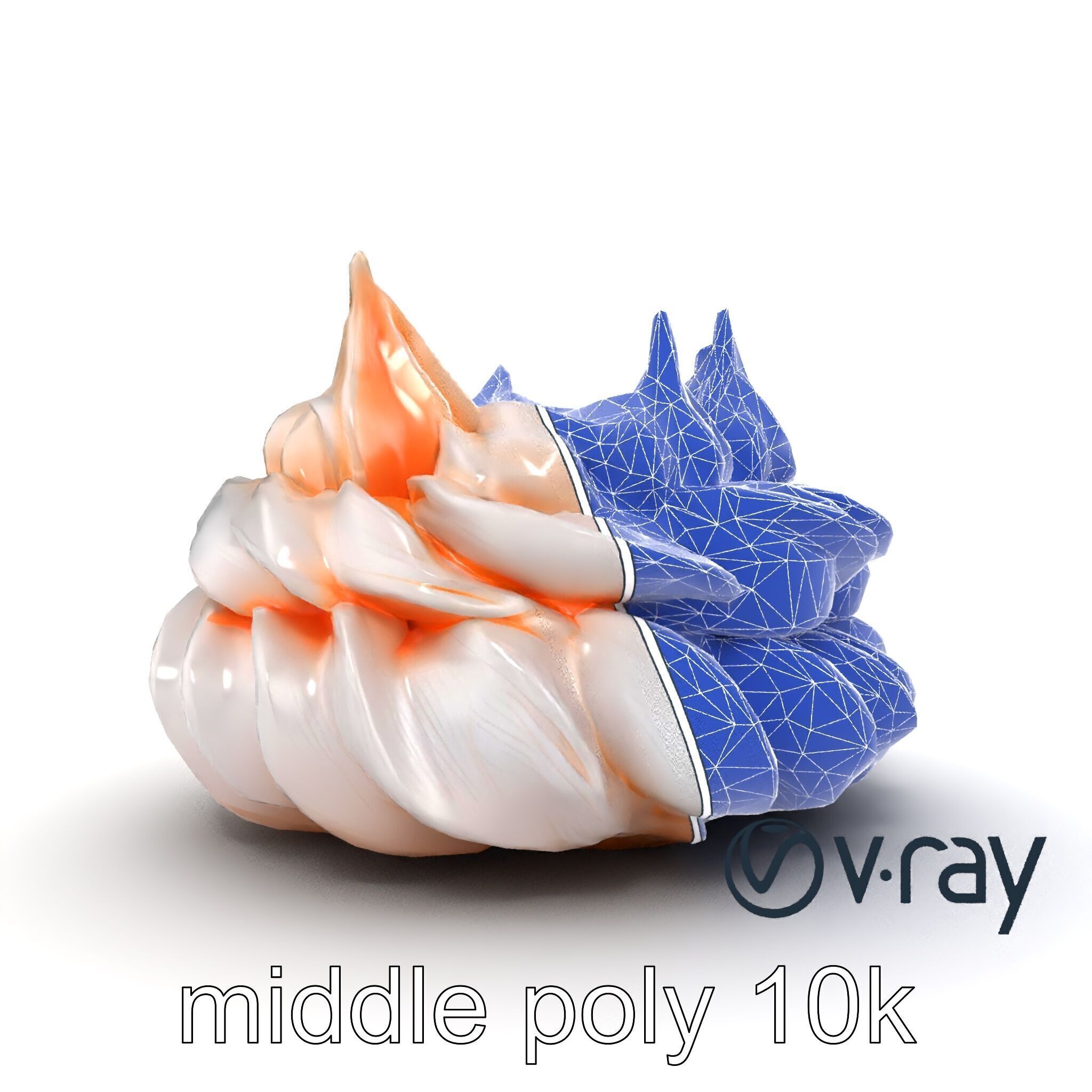 Stylized Meringue Cake Surreal Design model pack Low-poly 3D model_24