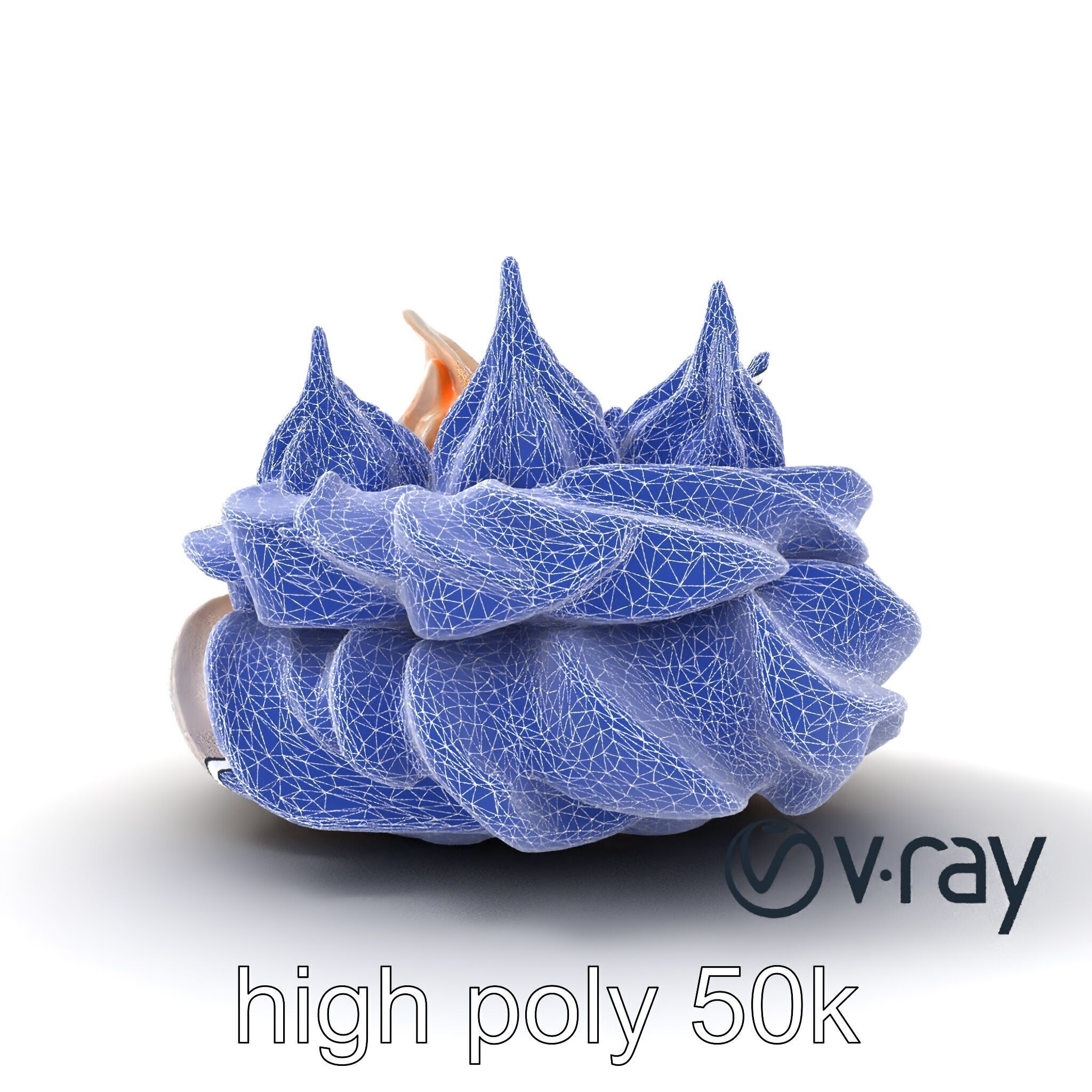 Stylized Meringue Cake Surreal Design model pack Low-poly 3D model_32