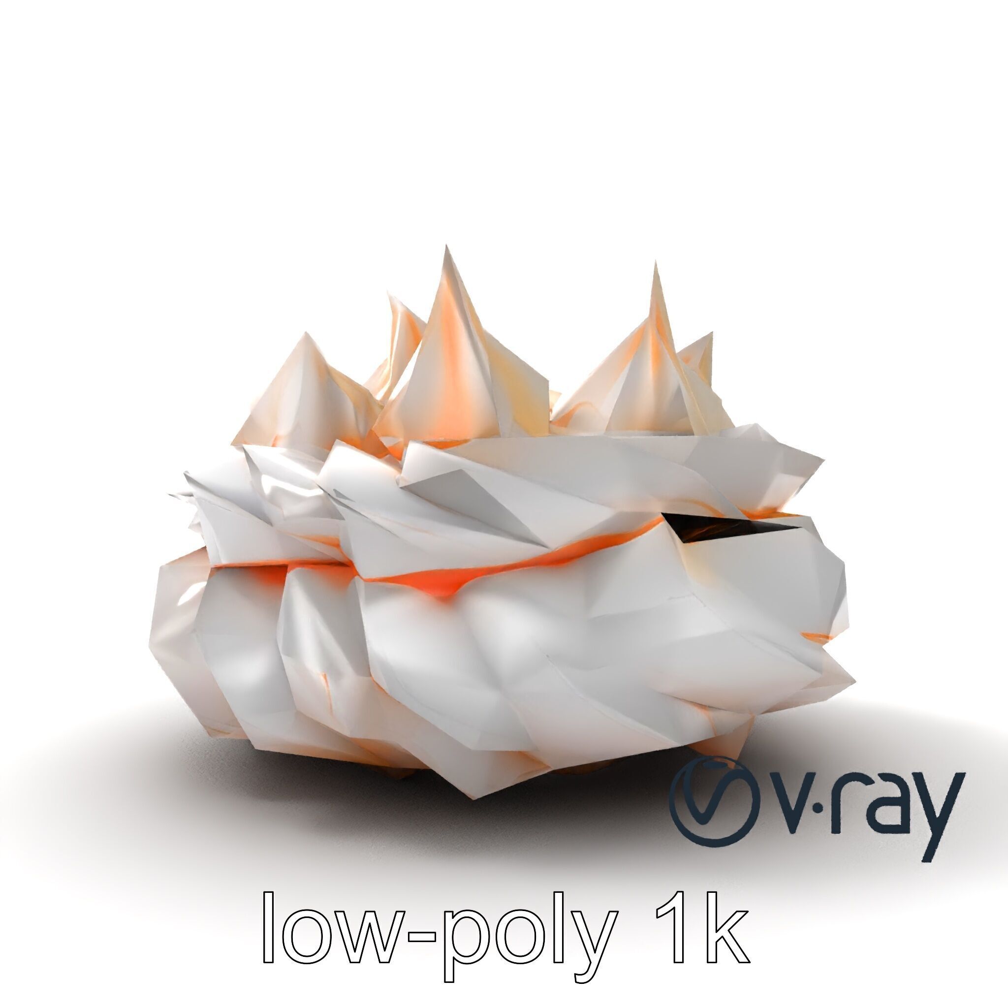 Stylized Meringue Cake Surreal Design model pack Low-poly 3D model_13