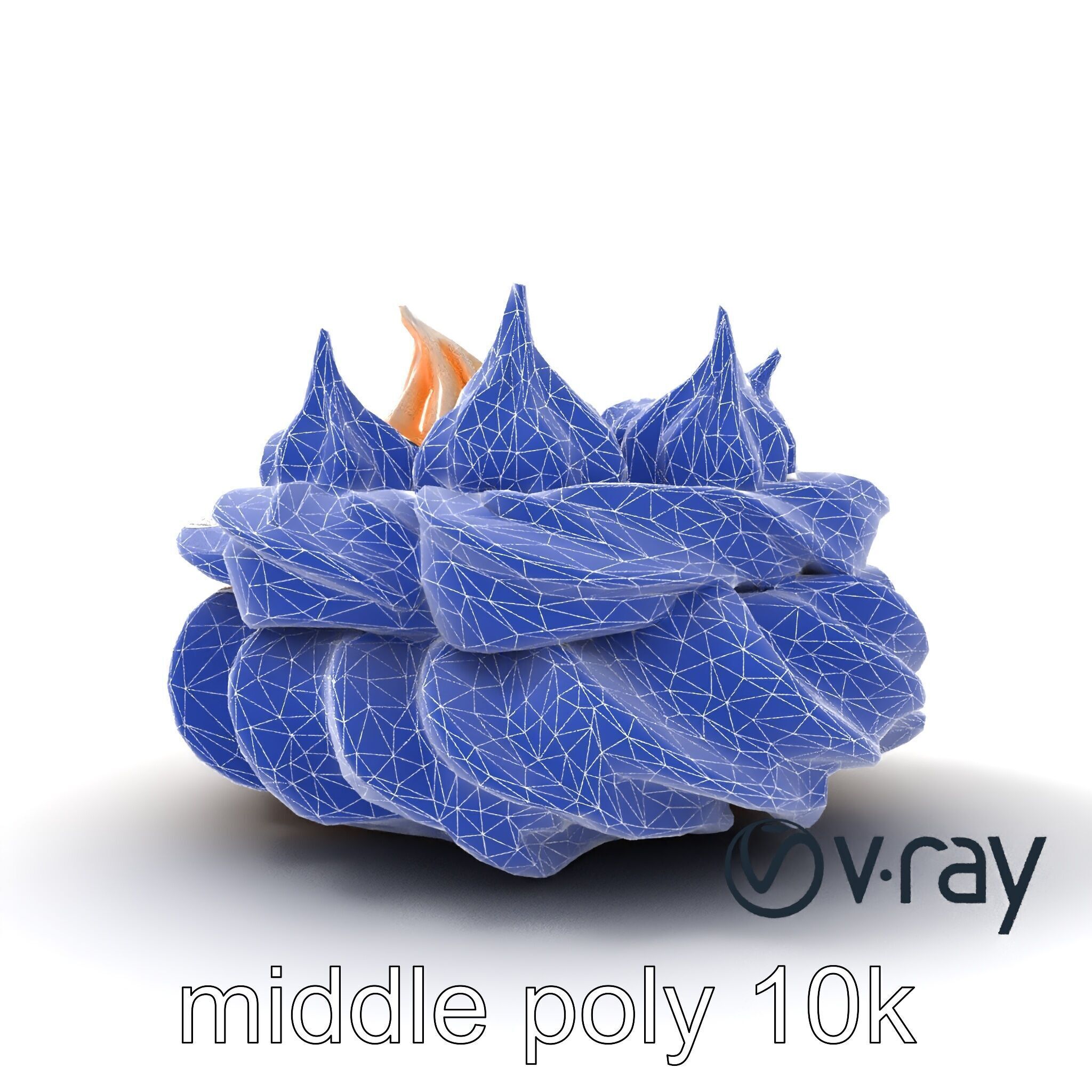 Stylized Meringue Cake Surreal Design model pack Low-poly 3D model_31